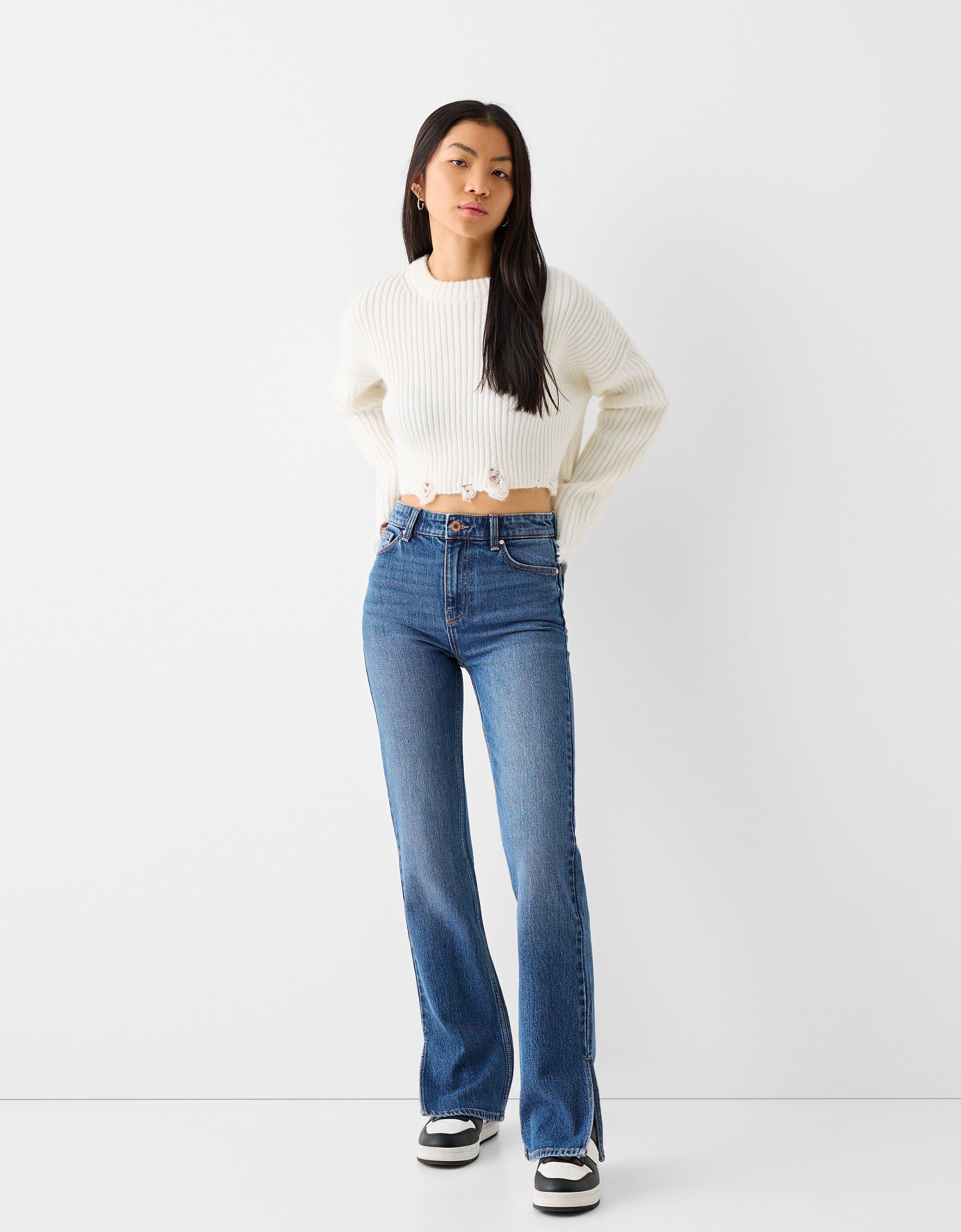 Bershka kick flare jeans discount