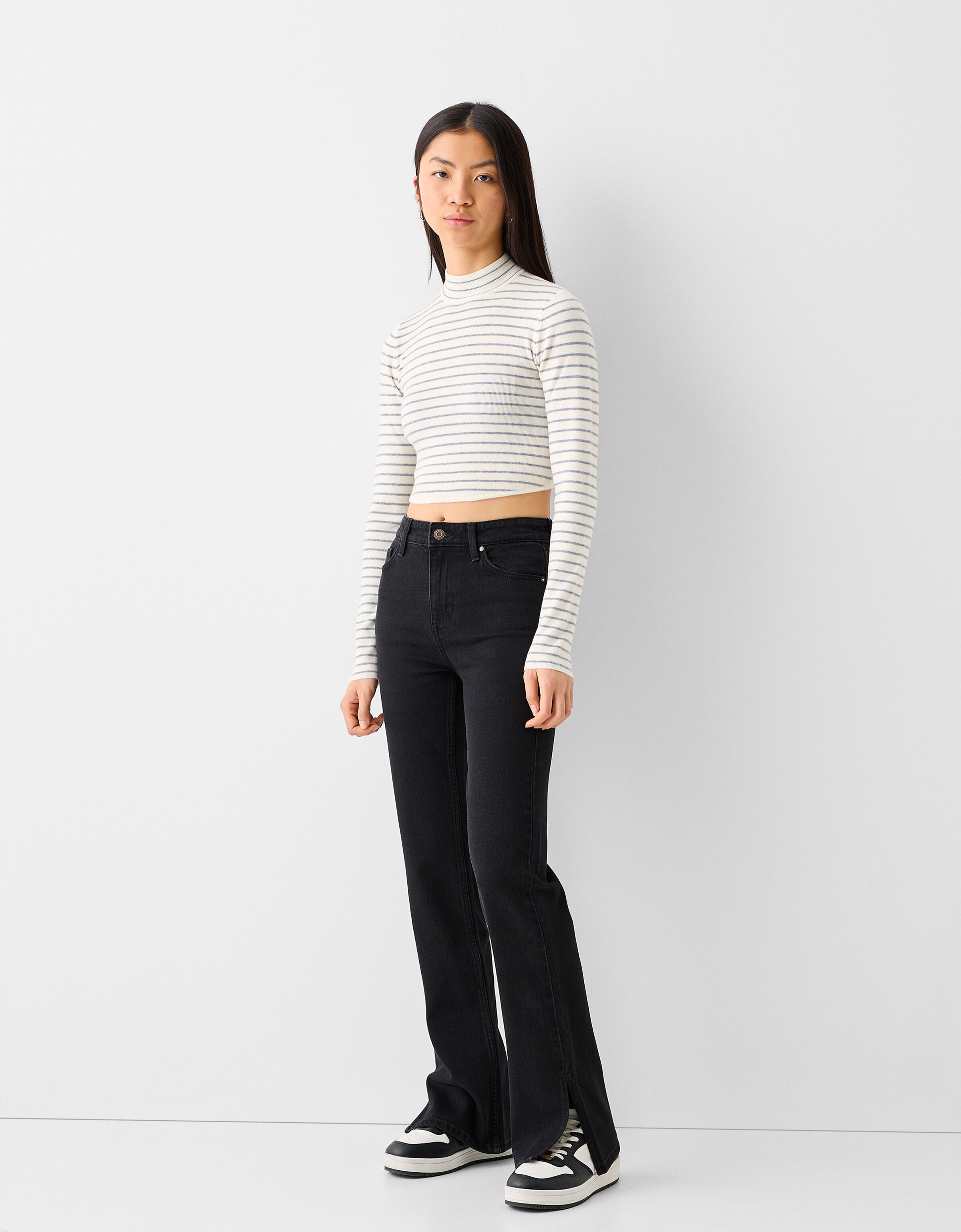Jean fente pull and bear sales