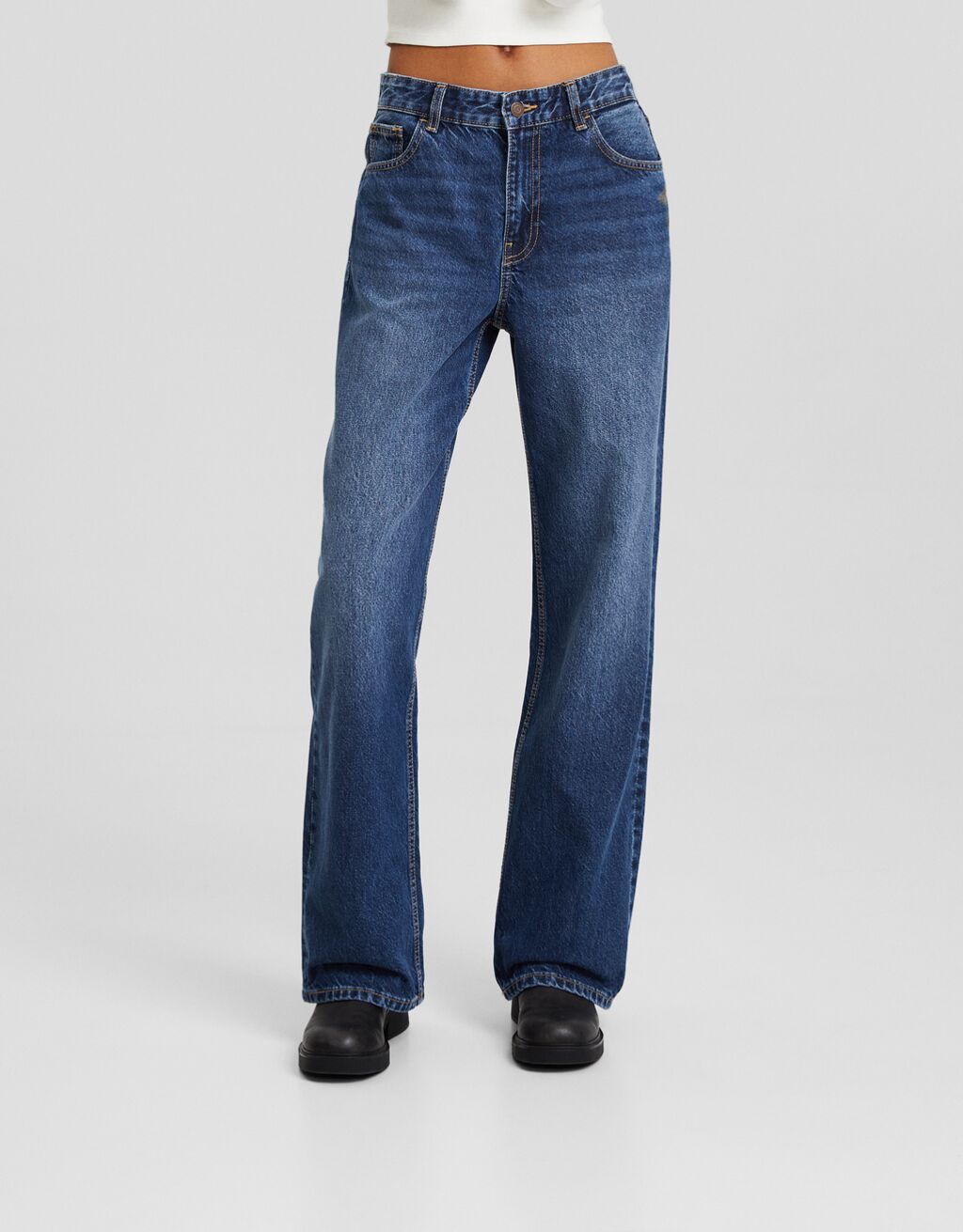 Wide-leg ’90s jeans-Blue-1