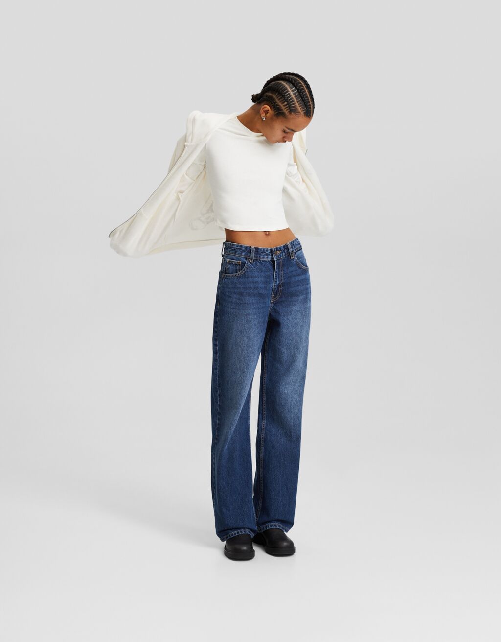 Wide-leg ’90s jeans-Blue-0