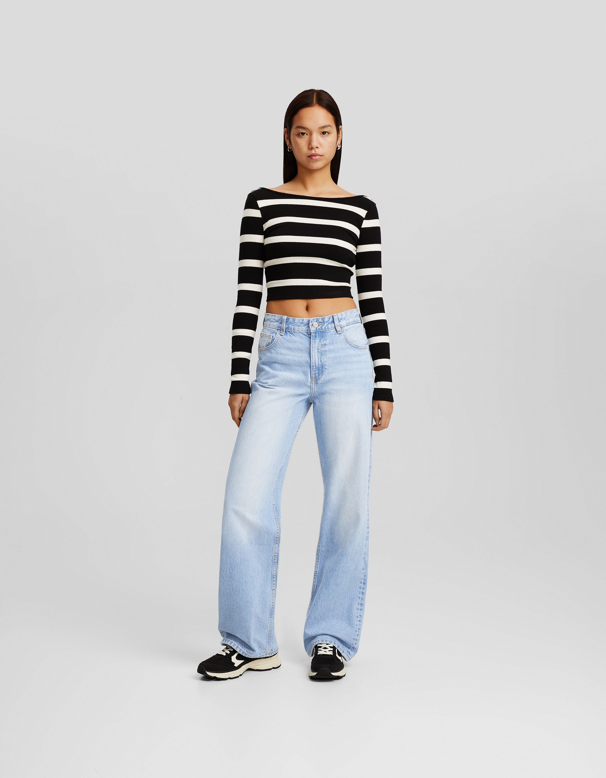 Bershka jeans sale a righe