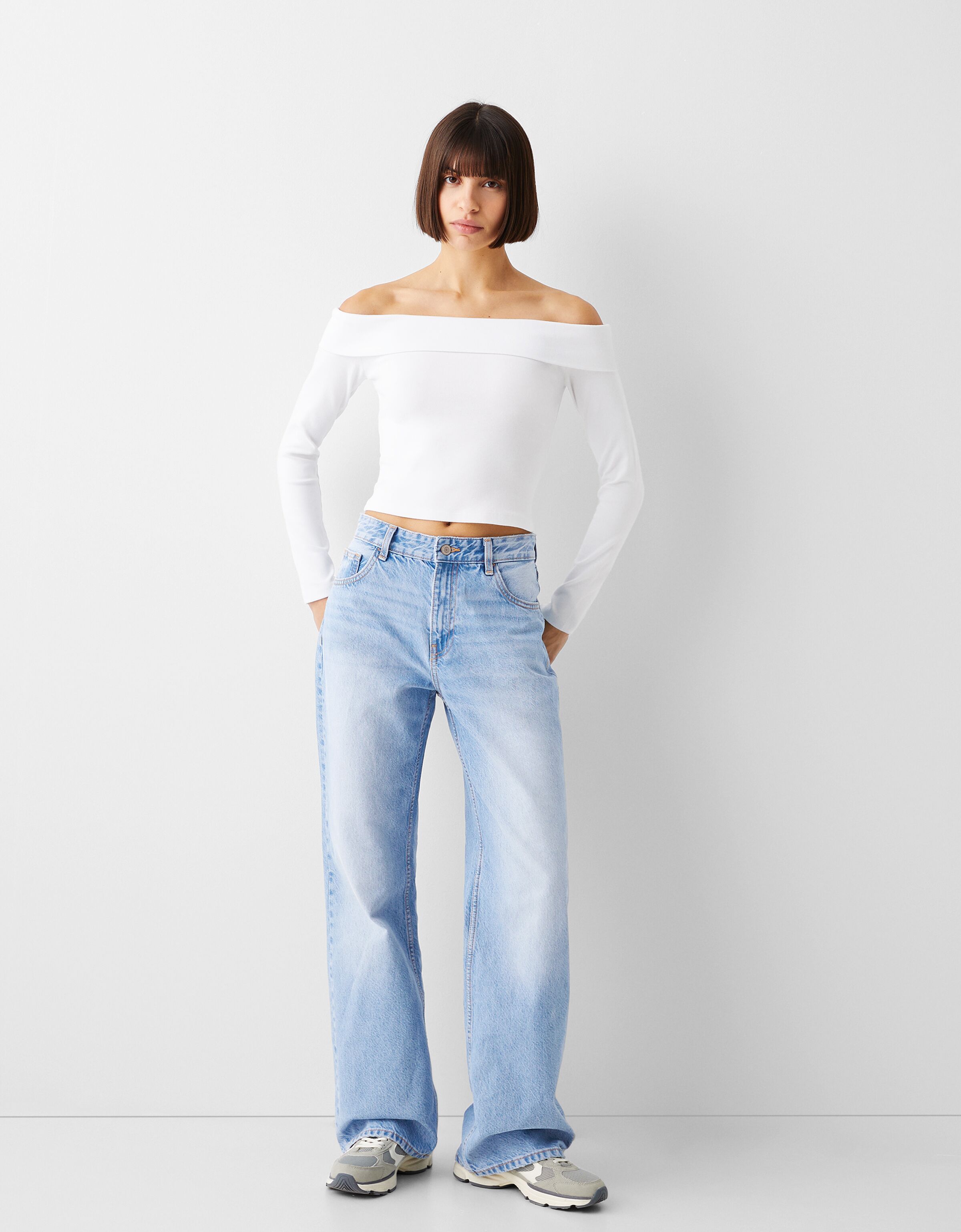 Jeans boyfriend hot sale bershka