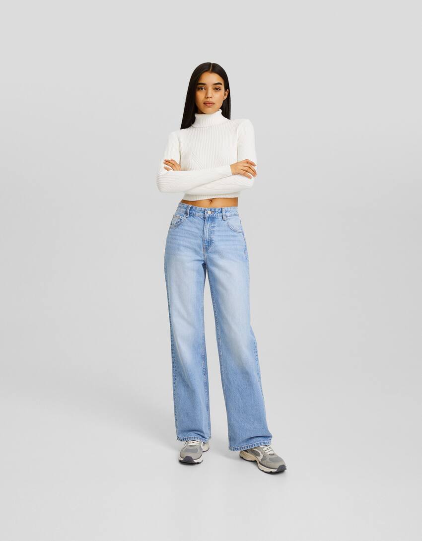 Wide-leg ’90s jeans - BSK Teen | Bershka