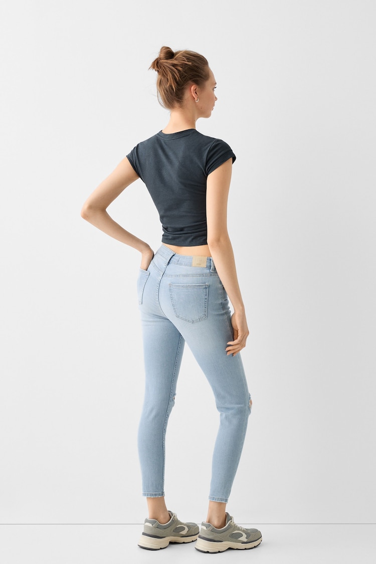 Skinny-Jeans mit tiefem Bund