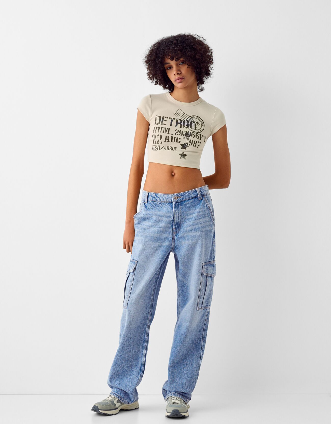 Straight-fit cargo jeans - Jeans - BSK Teen