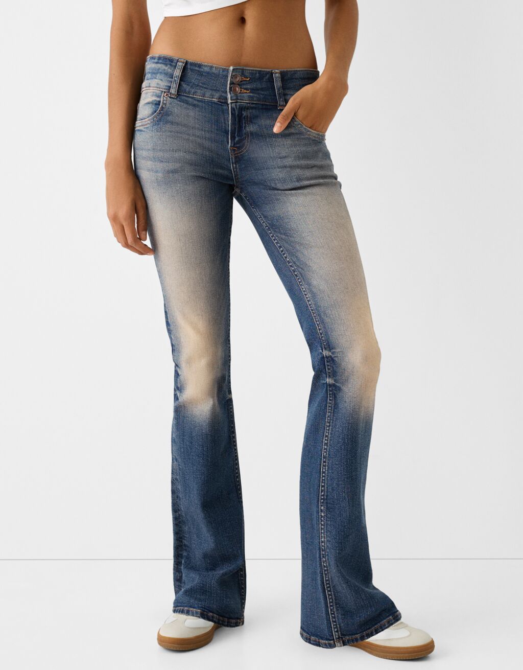 Jean bootcut 2024 femme taille basse