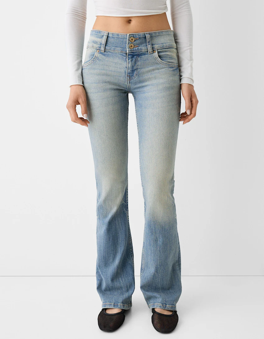 Low waist boot-cut jeans - Jeans - BSK Teen