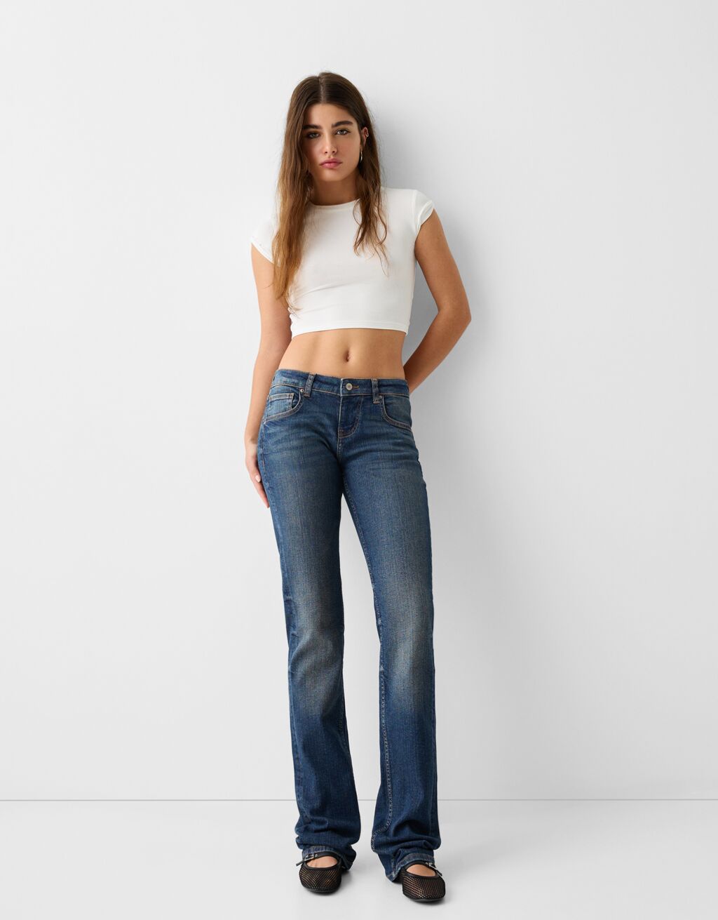 Straight leg shop jeans bershka