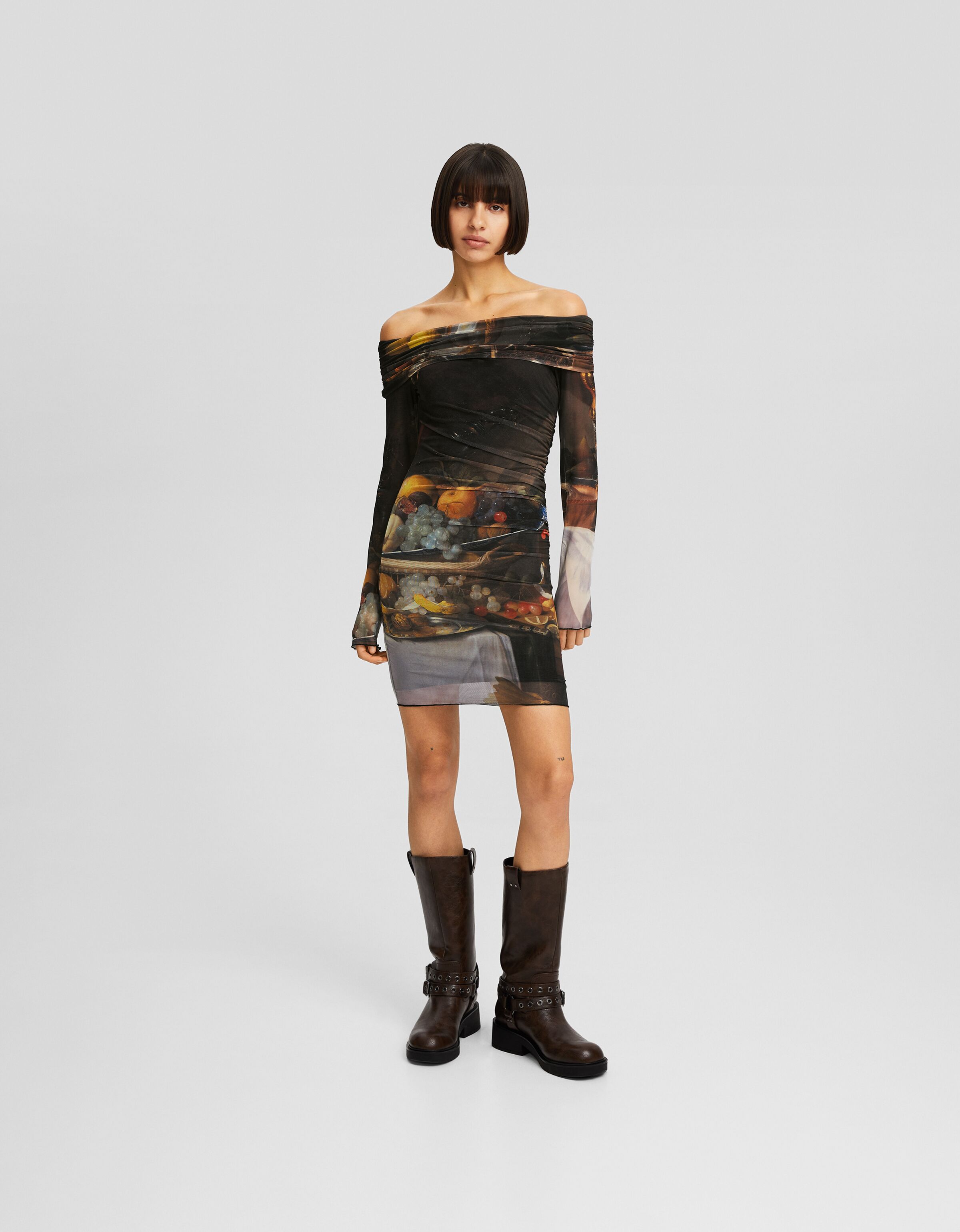 Bershka snake hotsell print dress