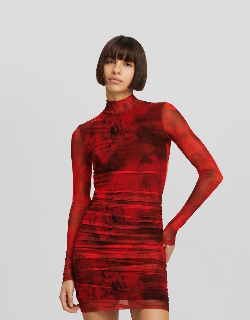 Bershka animal print hotsell dress