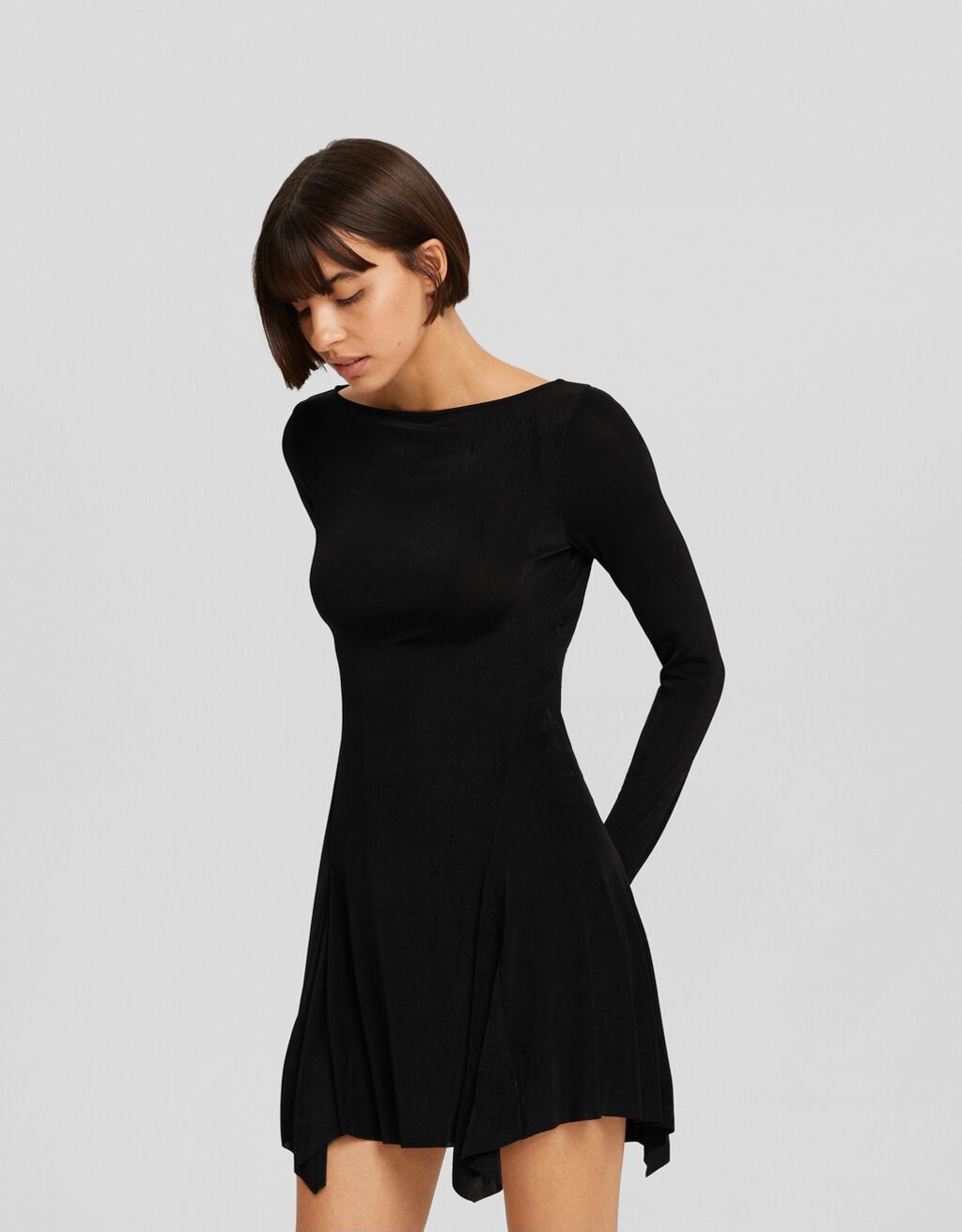 Open back top mini dress