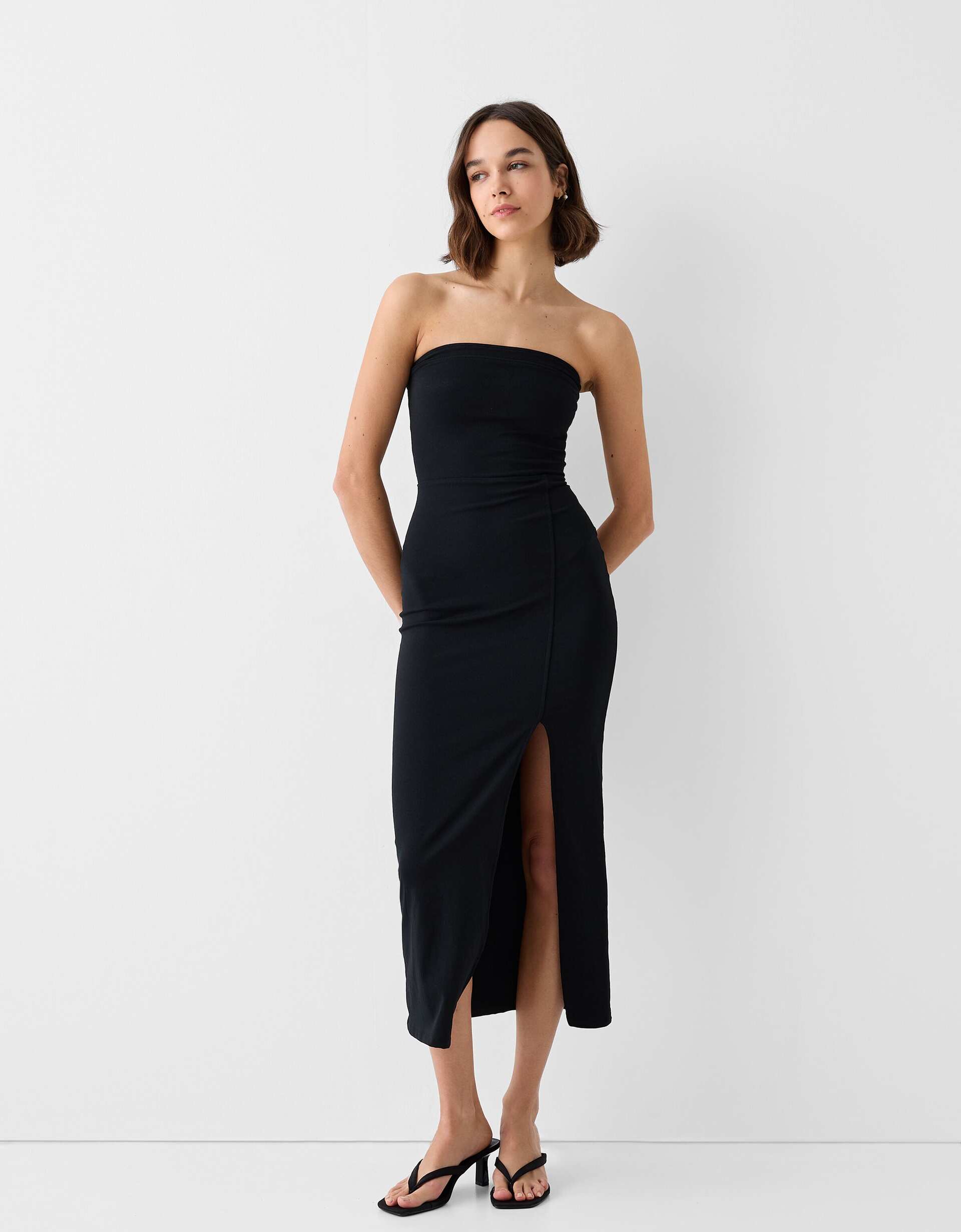 Bandeau neckline midi dress - Dresses - Women