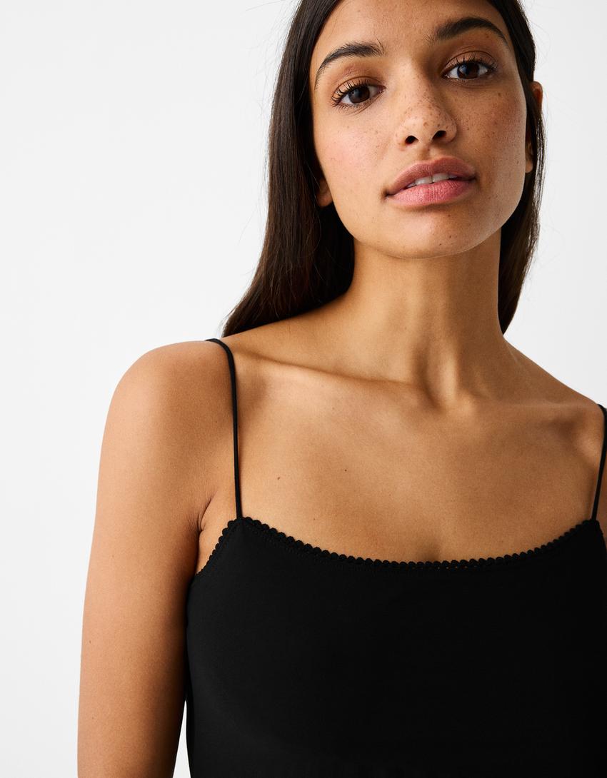 Vestido midi animal print-Preto-3