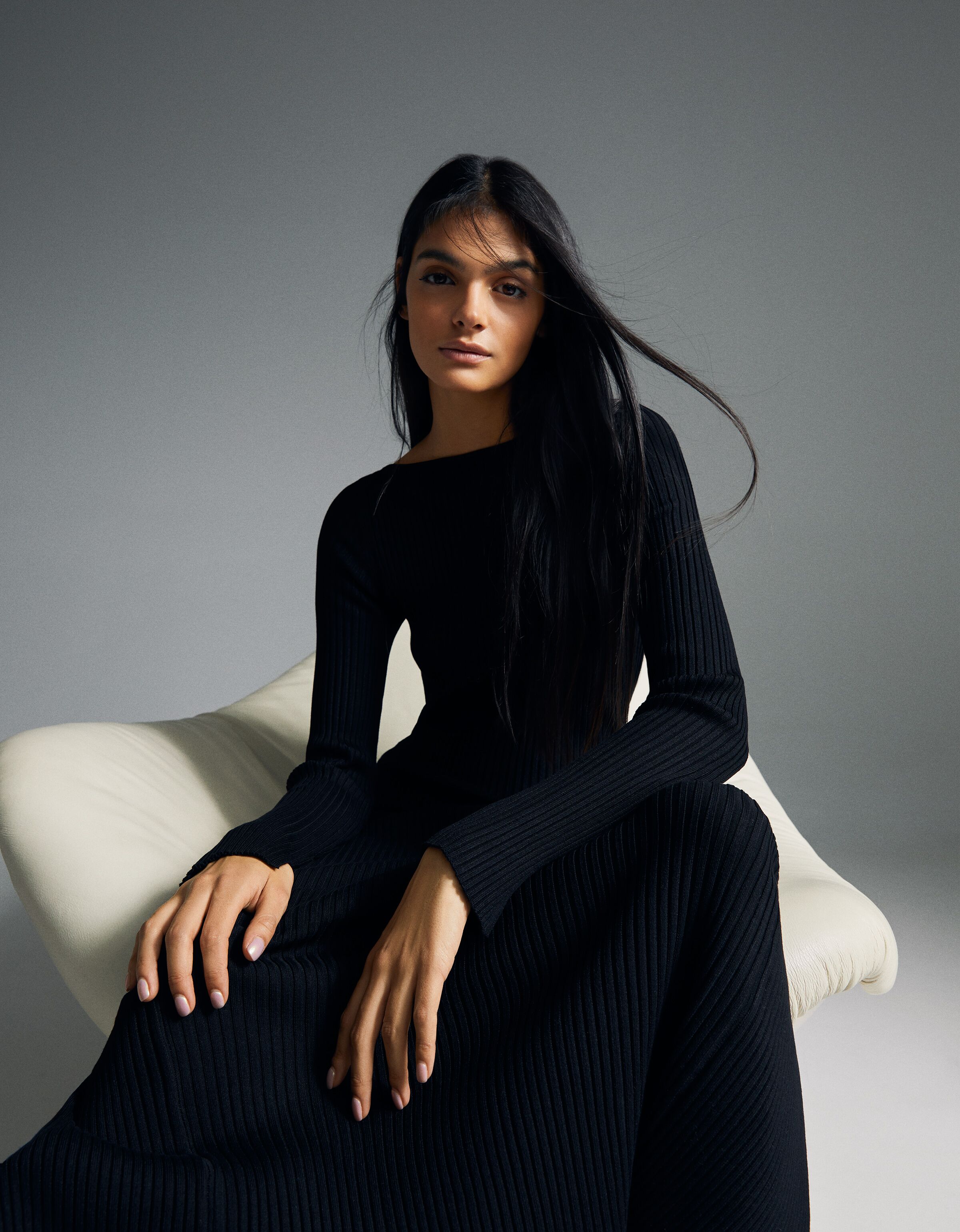 Midi jurk on sale lange mouw