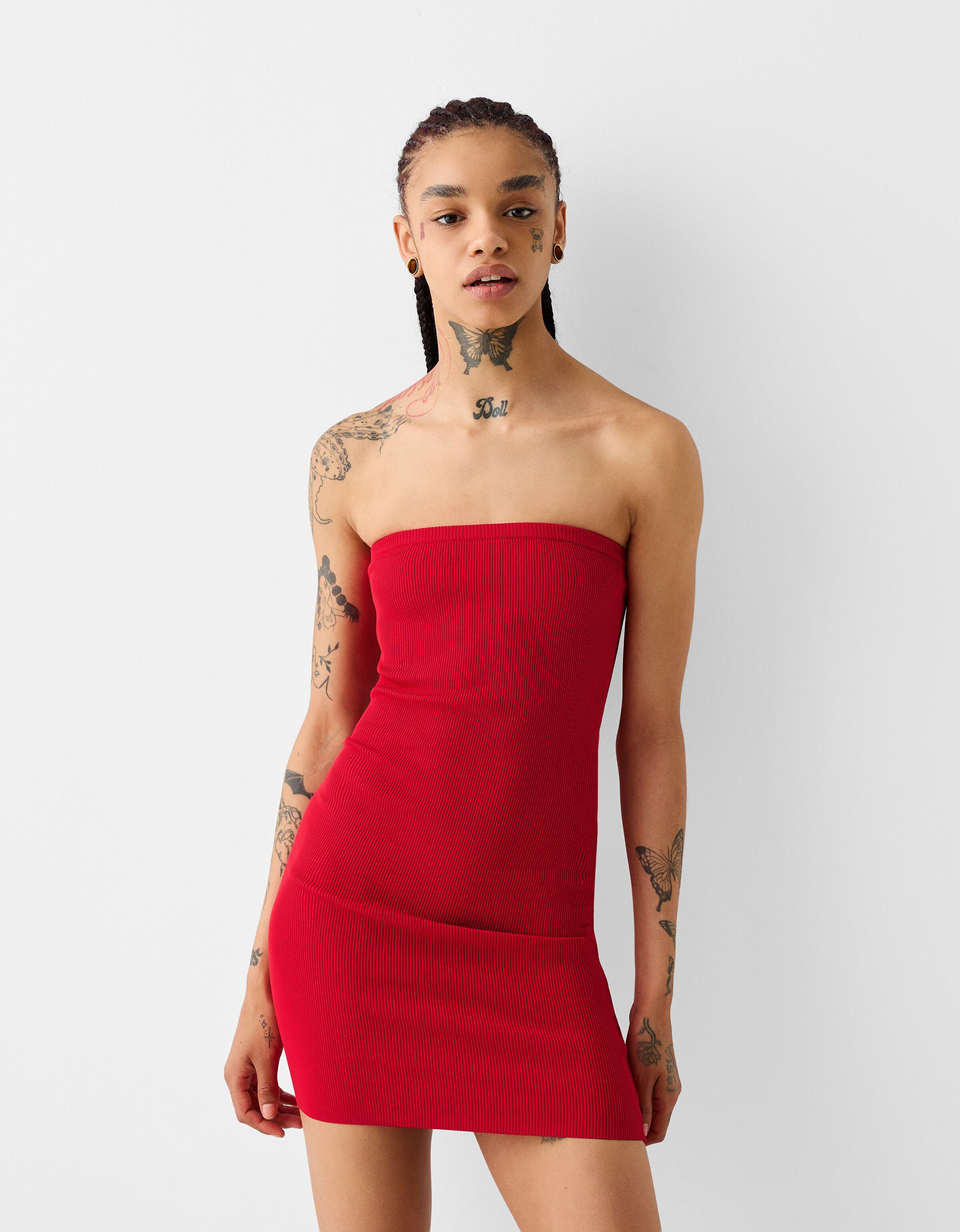 Bershka strapless top clearance