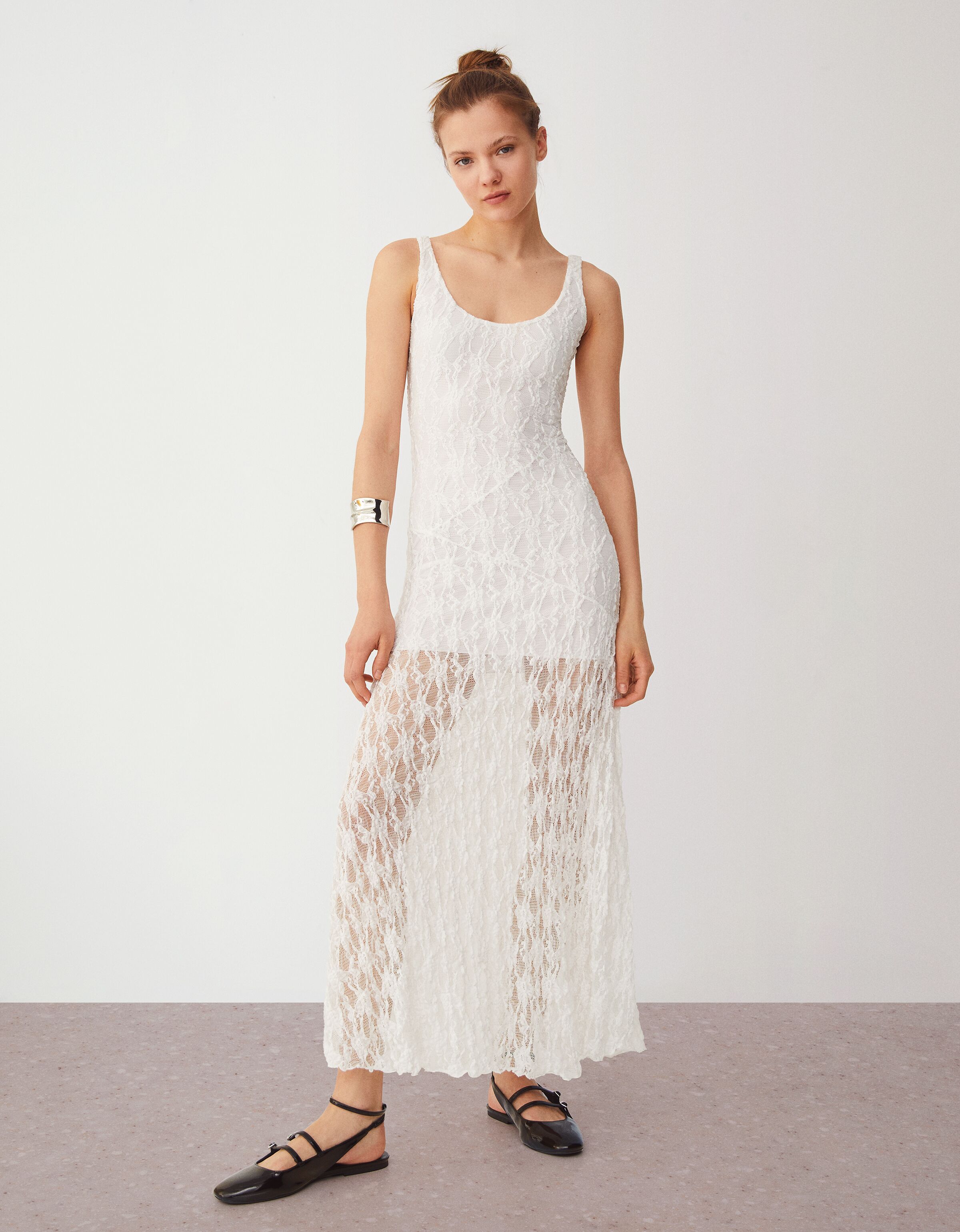 White 2025 lace midi