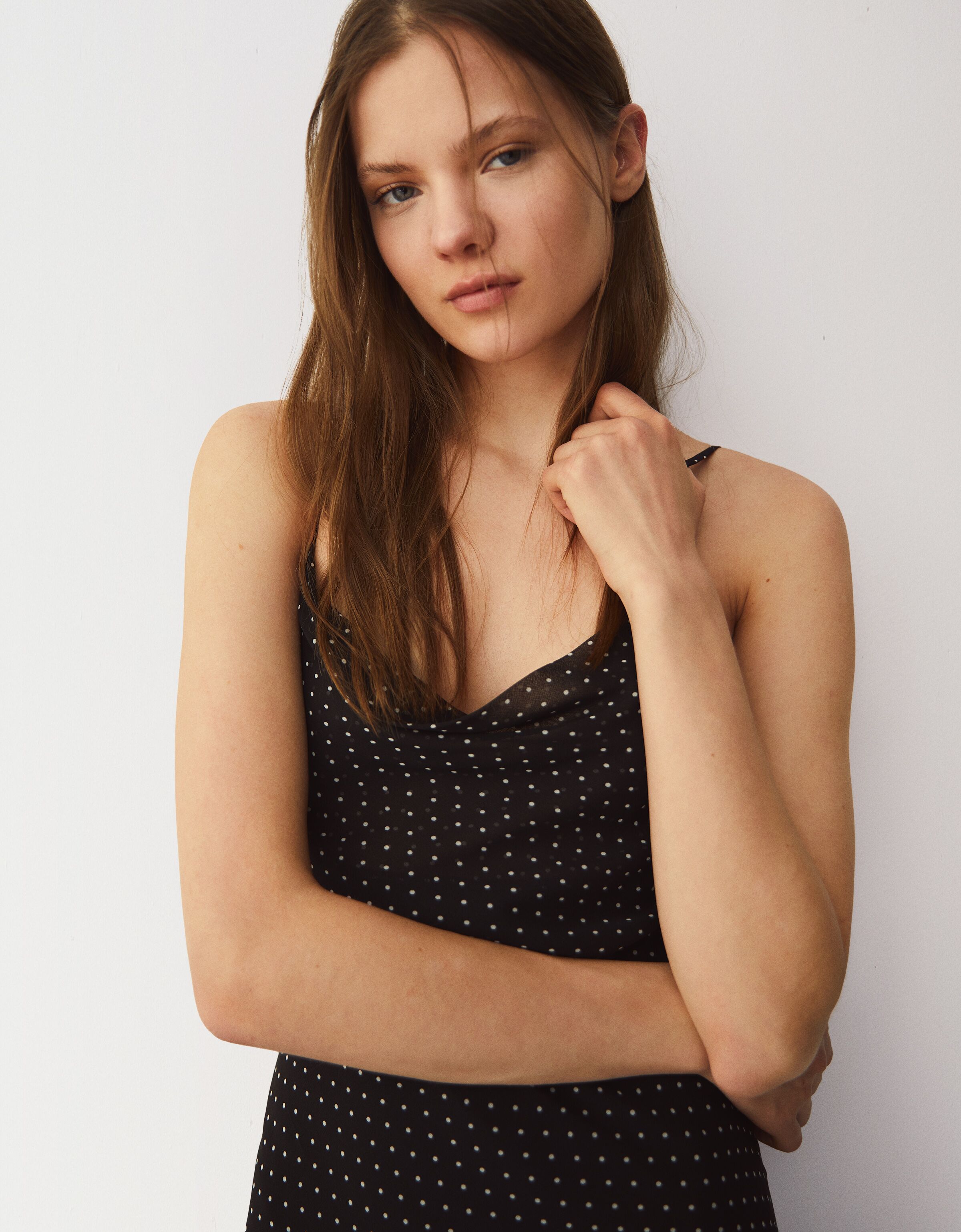 Vestido de store lunares bershka