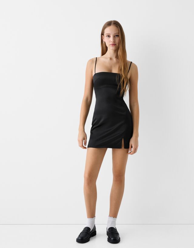 Vestido drapeado bershka deals