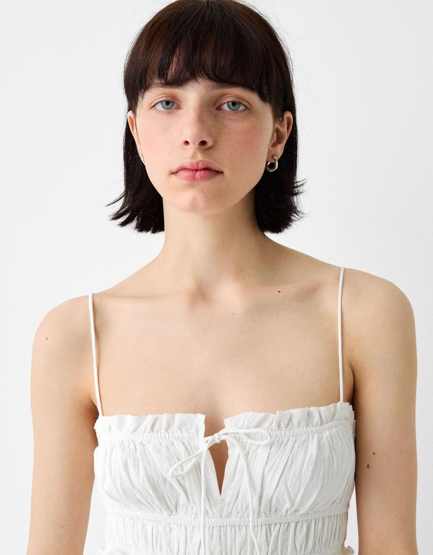 فستان ميدي ريفي بكشكش-أبيض-2