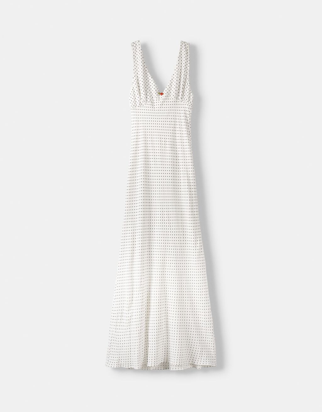 Vestido midi alças pormenor flor-Cru-4