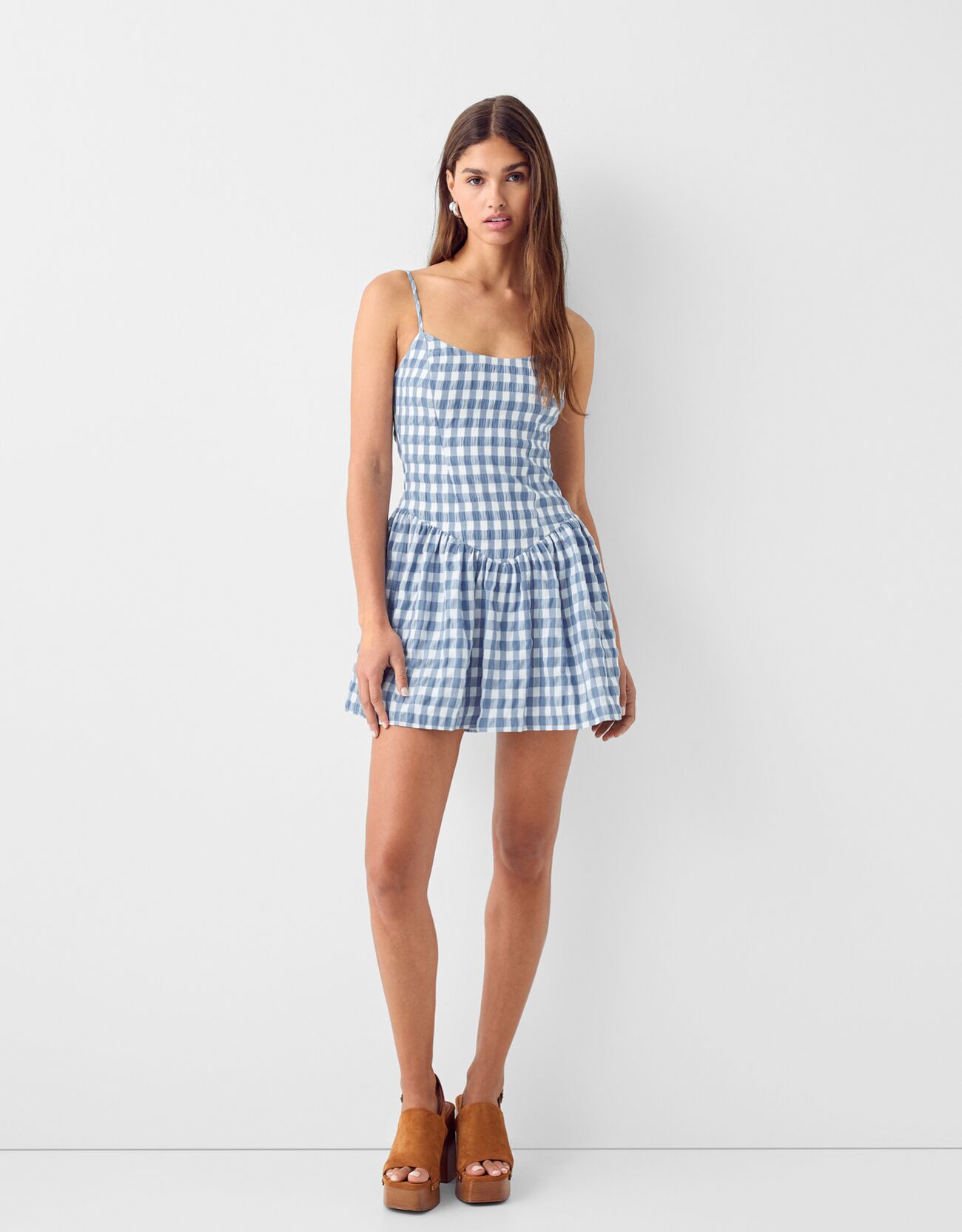 Gingham mini dress - Dresses - Women | Bershka