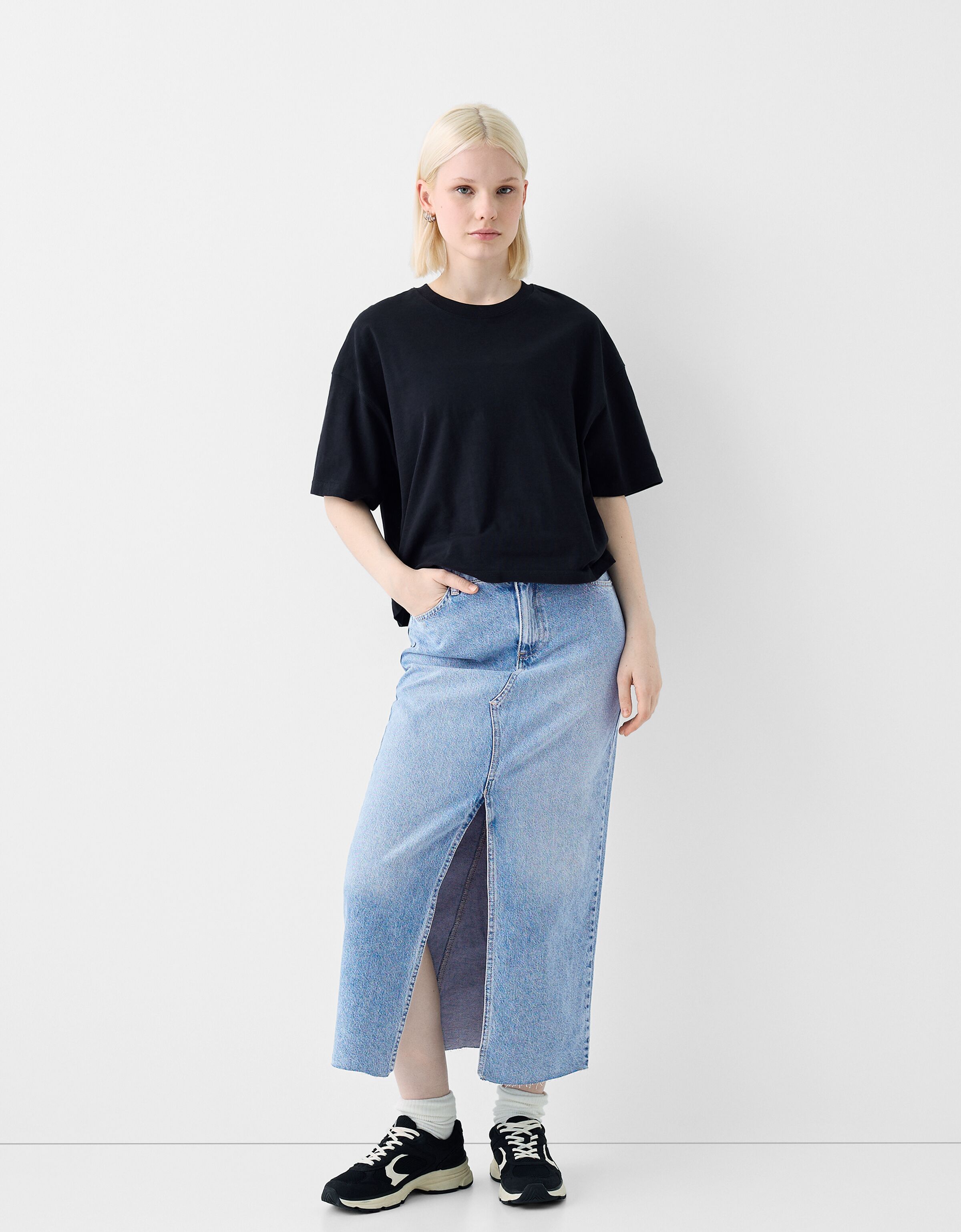Saia de ganga bershka hot sale