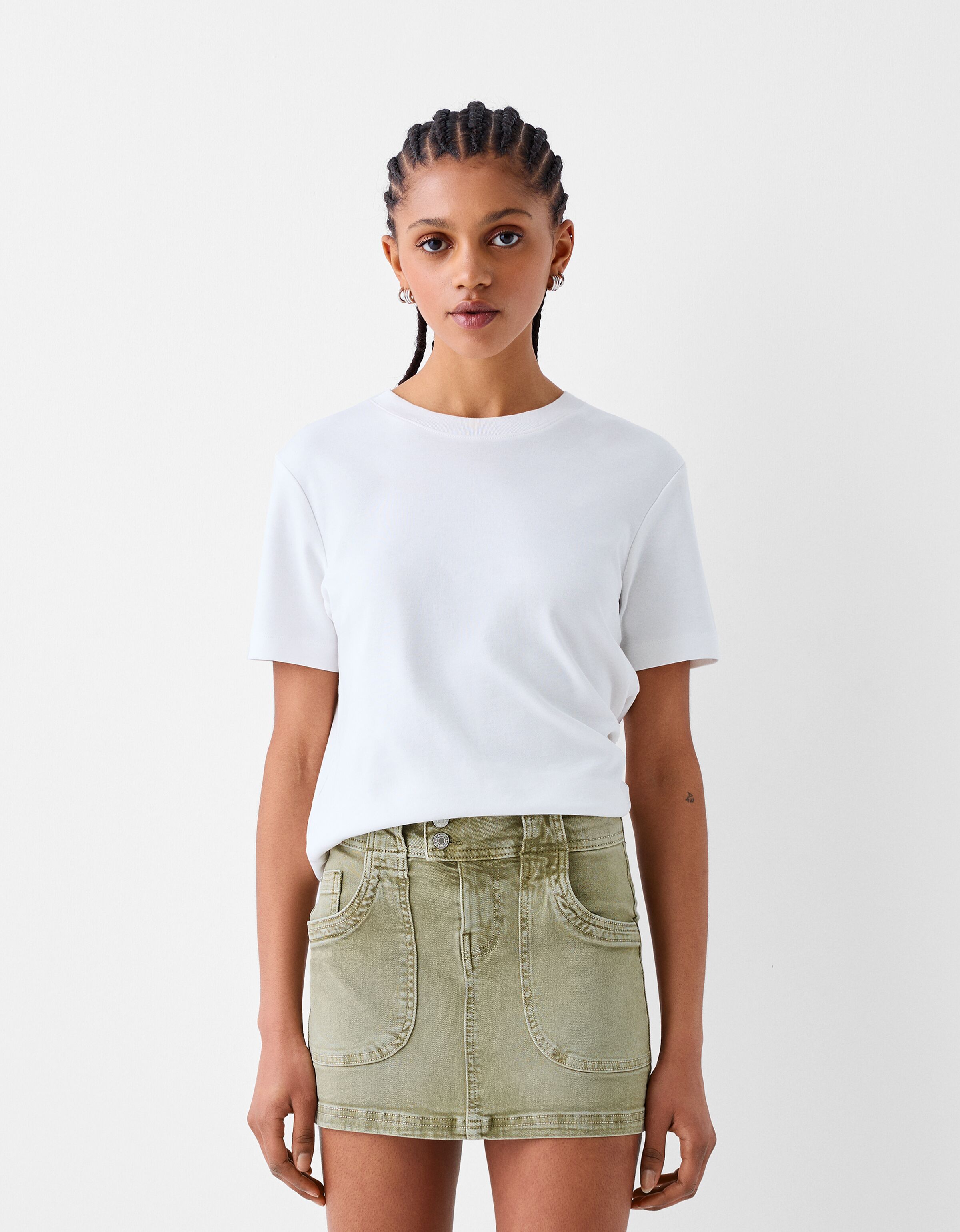 Minijupe serge Jupes et shorts BSK Teen Bershka