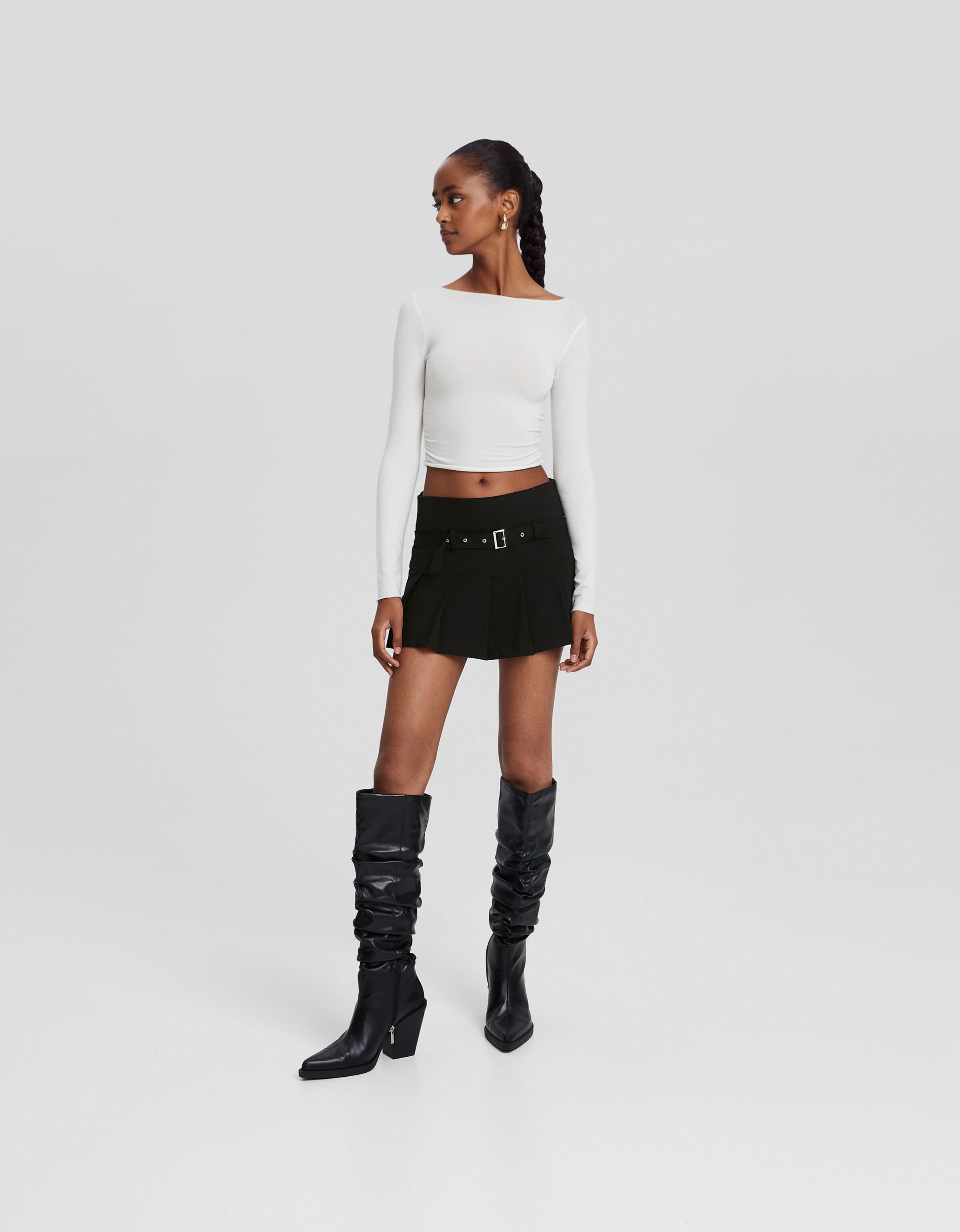 Mini jupe sales plissée bershka