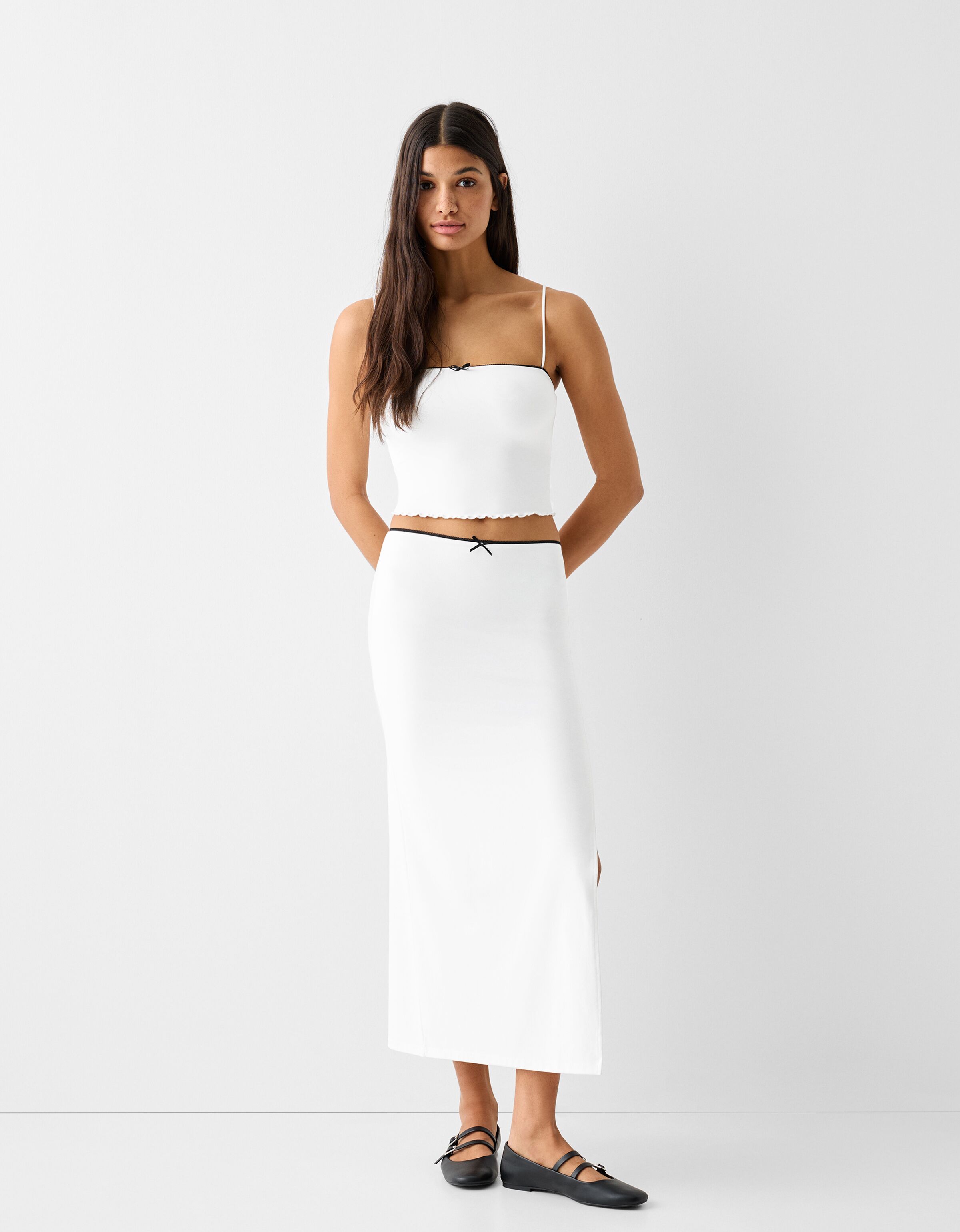 White maxi skirt outlet 50