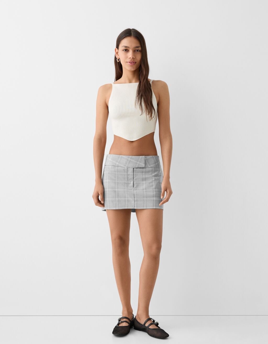 Plaid skirt clearance bershka