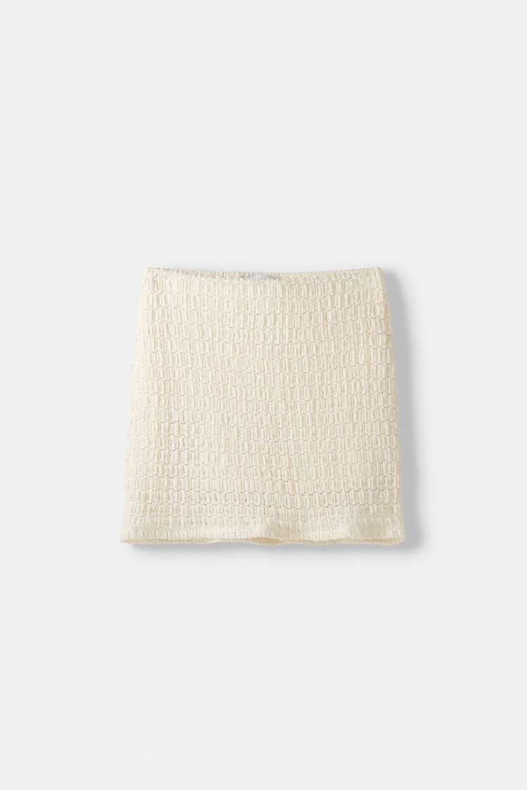 Falda mini crochet