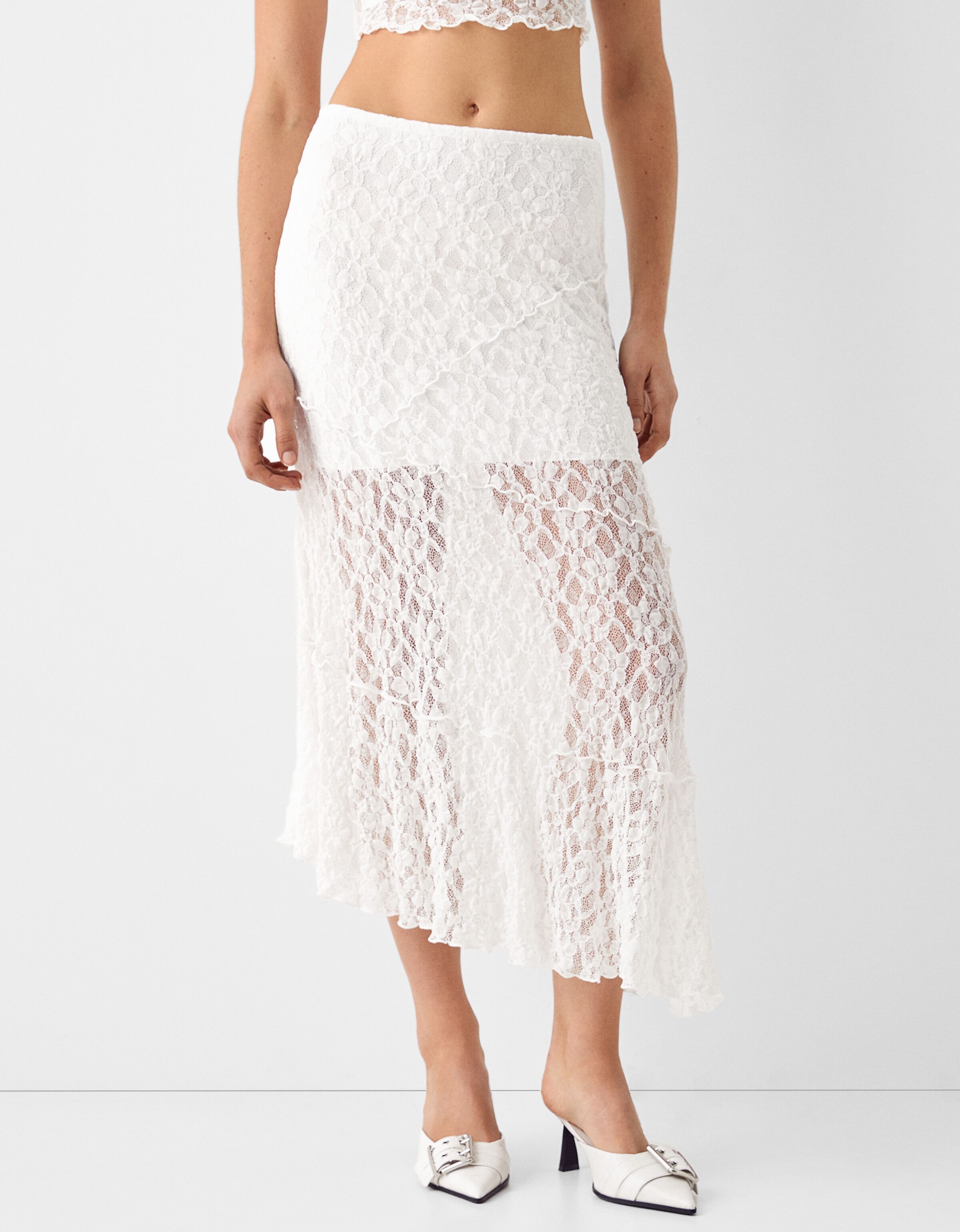 Jupe midi dentelle cheap