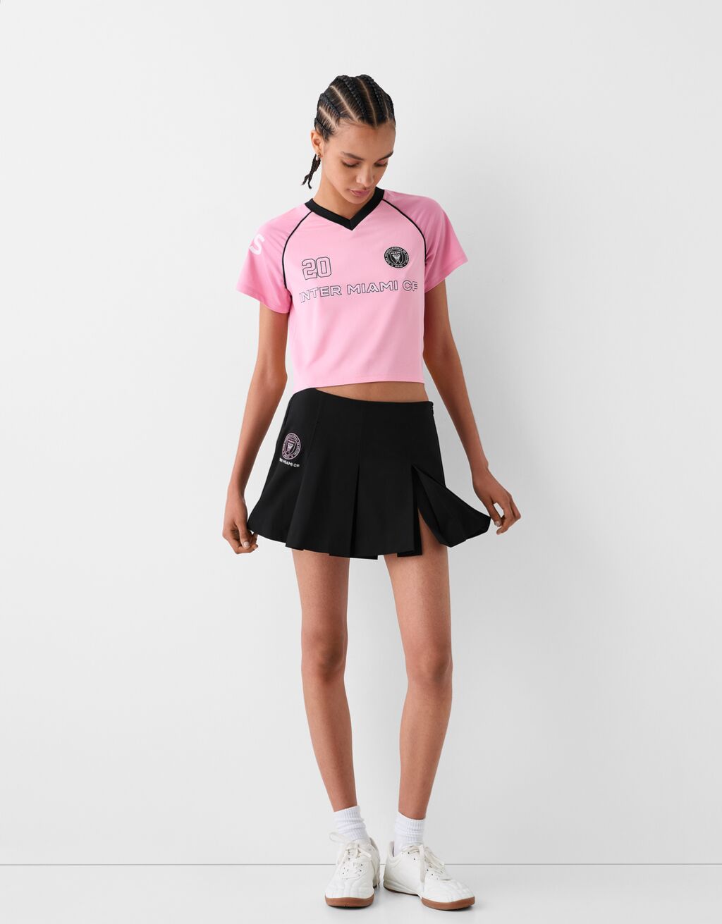 Falda mini Inter Miami CF tablas-Negro-1