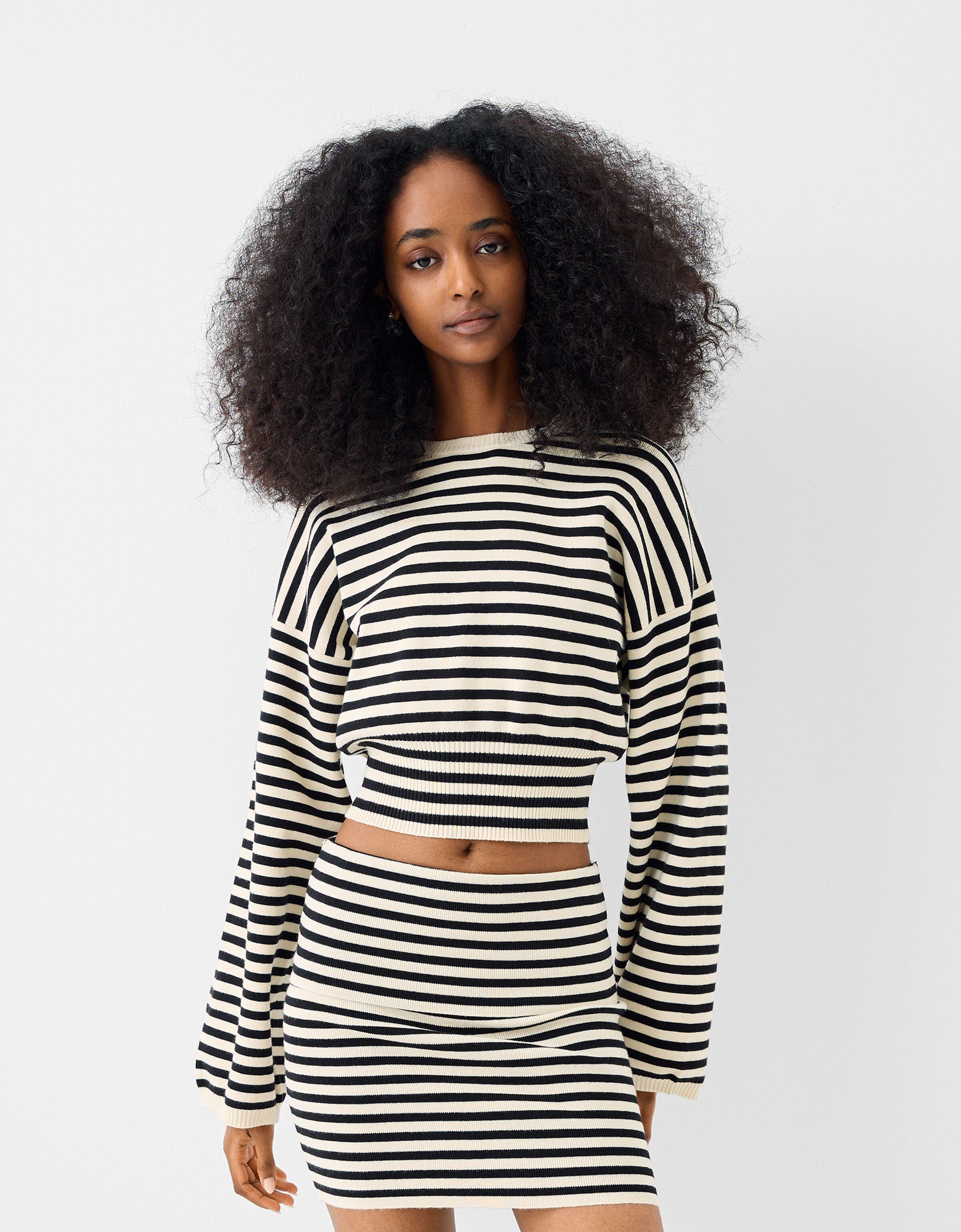 Striped top skirt mini