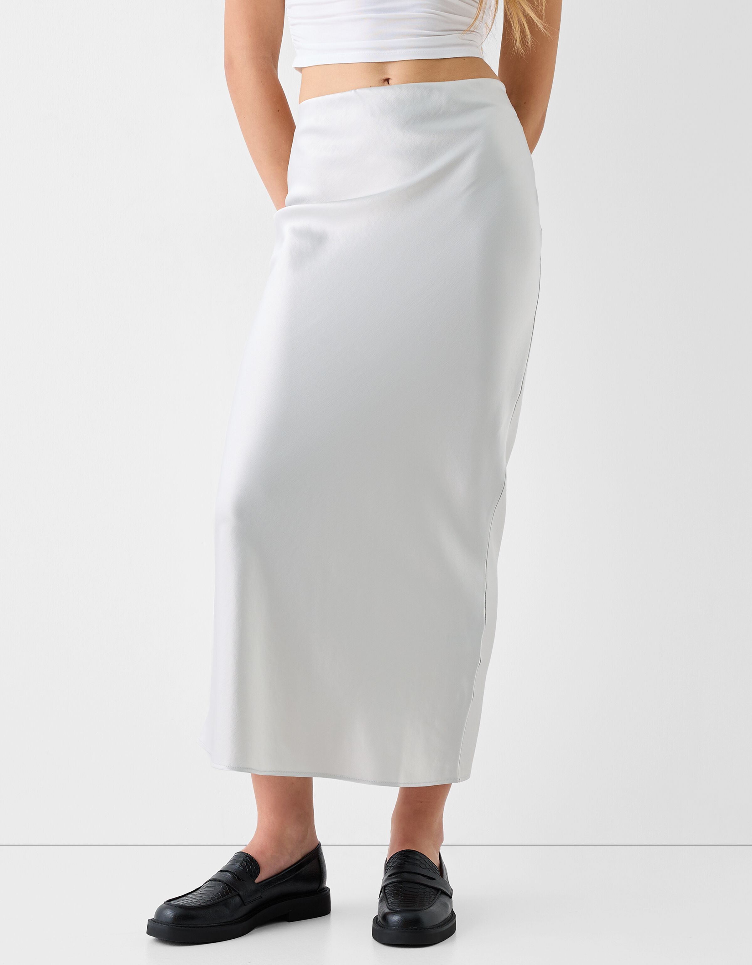 Satin skirt discount bershka