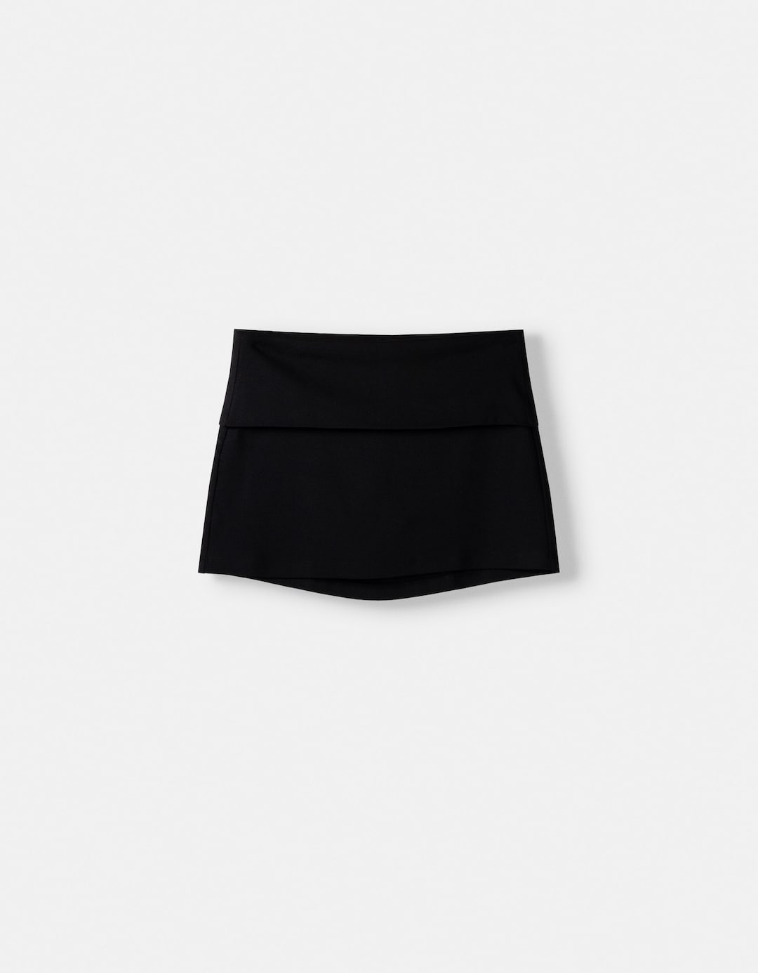 Mini skirt with fold-over waist