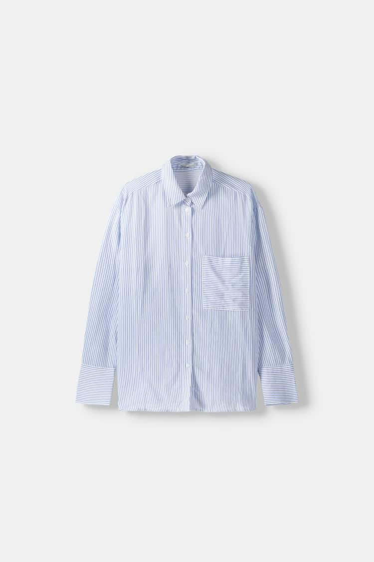 Long sleeve oversize linen shirt
