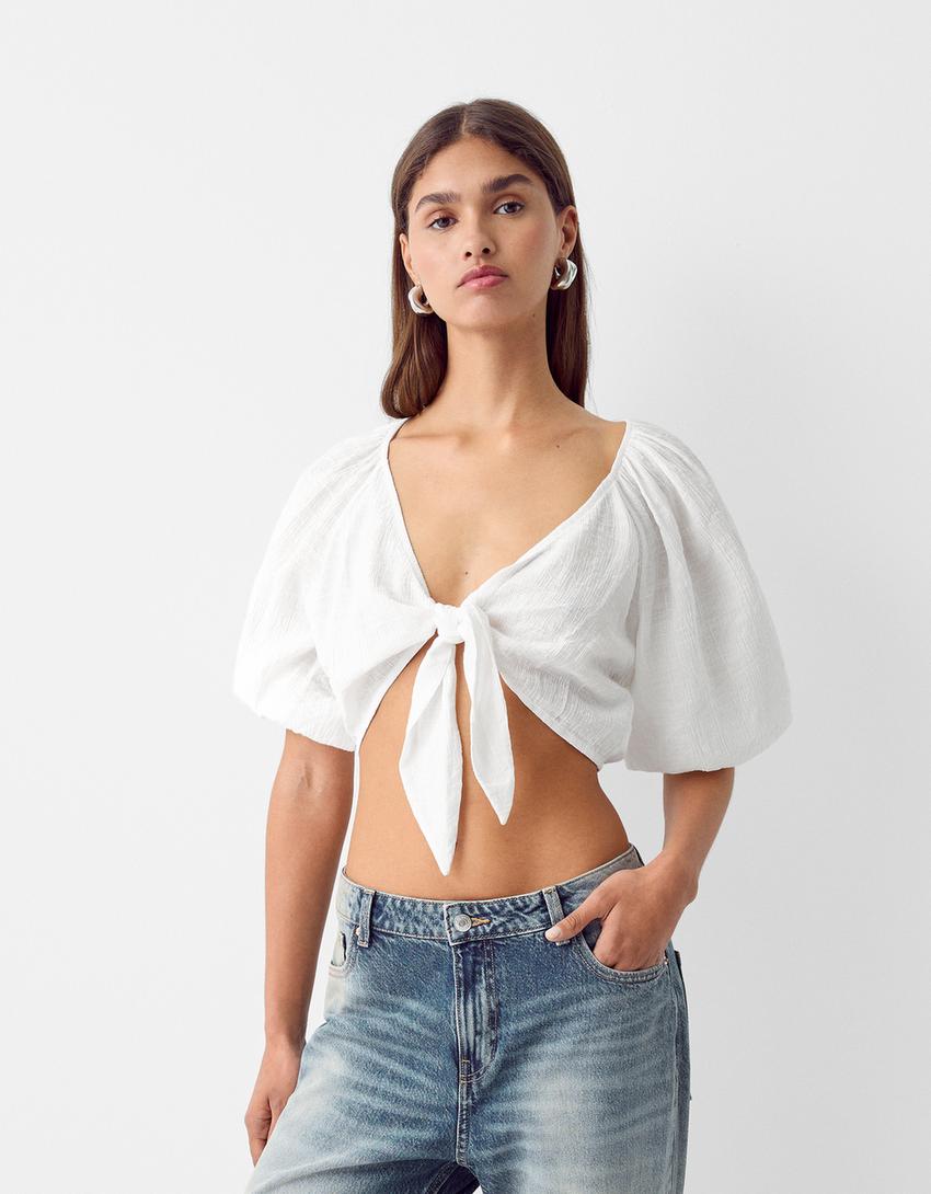Blusas con nudo en la cintura