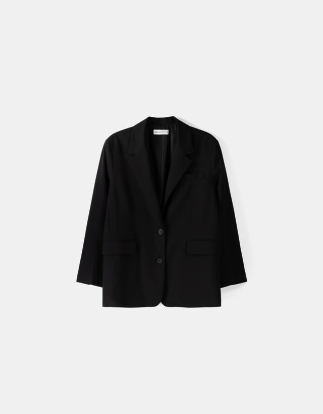 Bershka black coat store