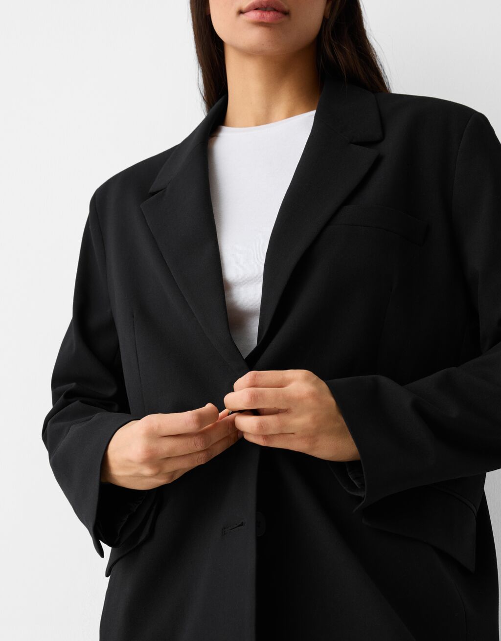 بليزر رجالي بقصّة مريحة-أسود-2