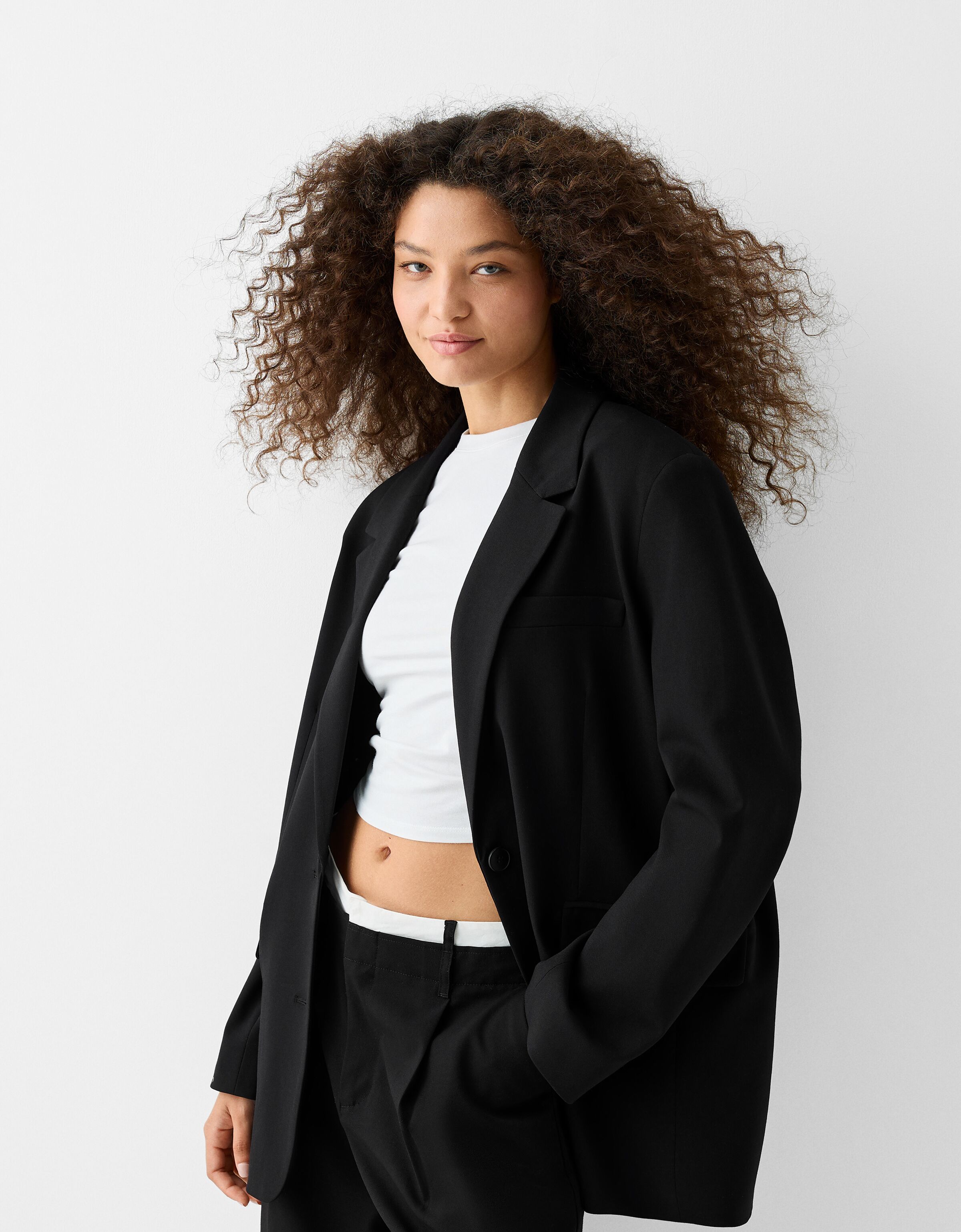 Bershka clearance longline blazer