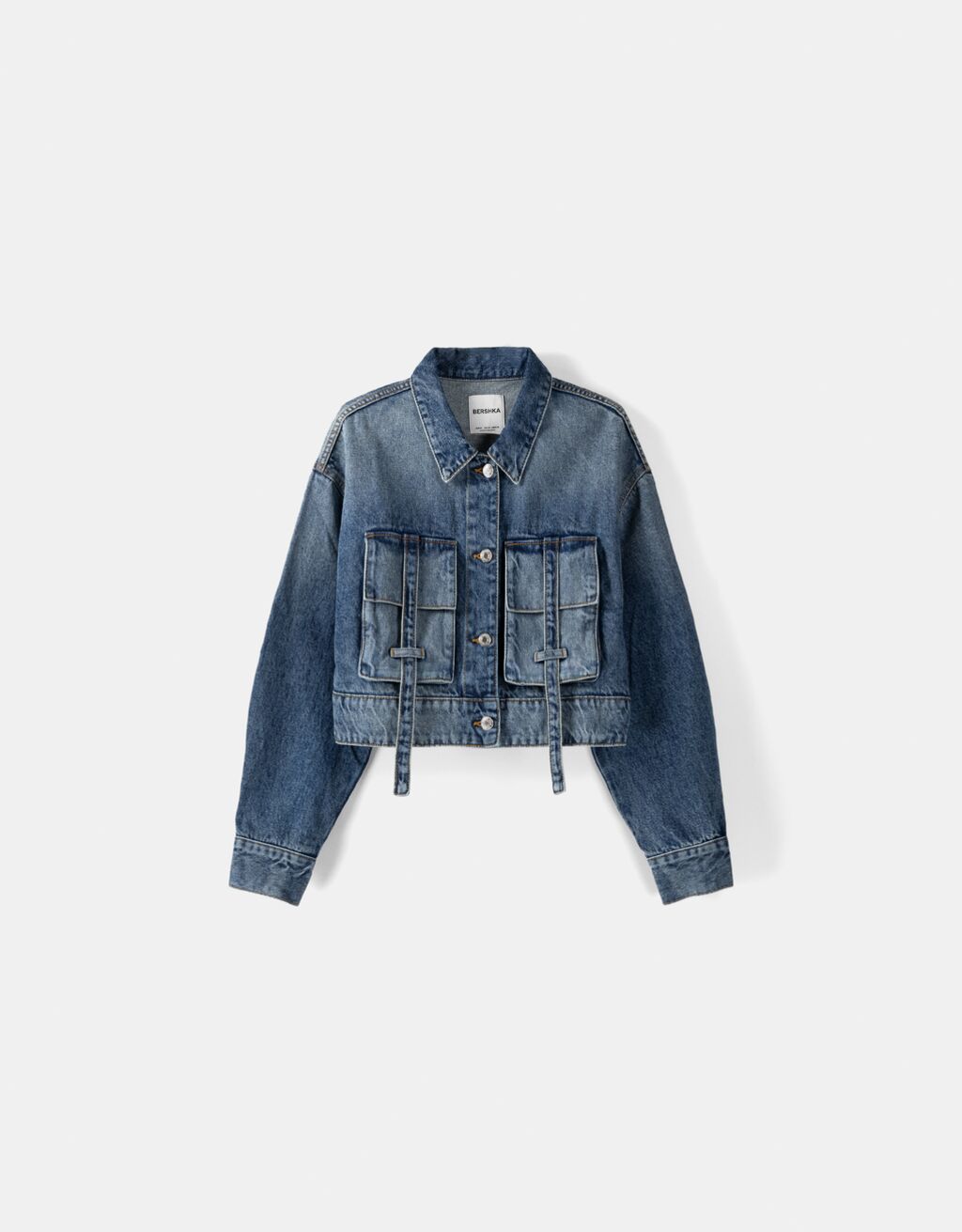 جاكيت دنيم قصير بحمالات-أزرق-4