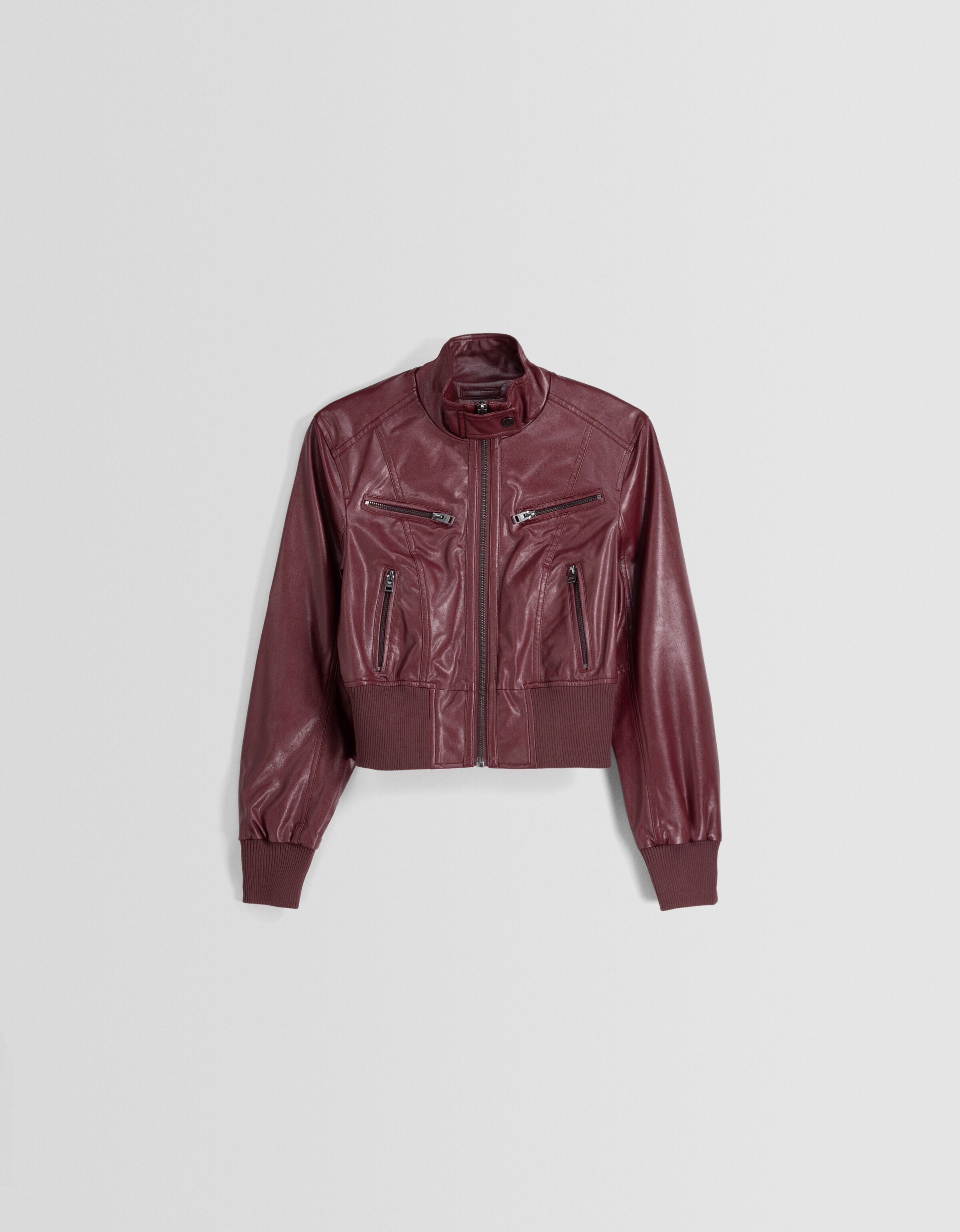 Girls fake leather discount jacket