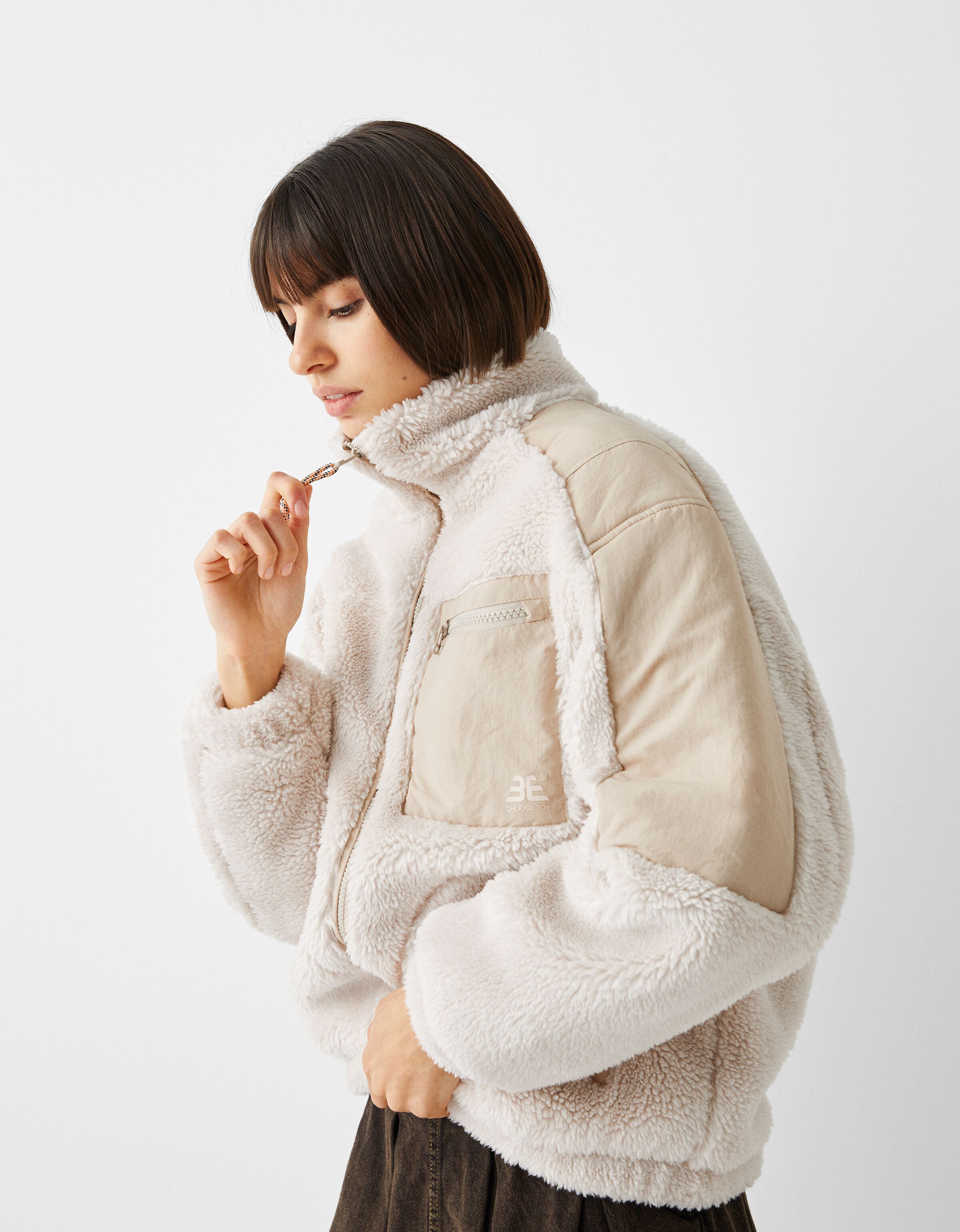 Bershka fluffy clearance jacket