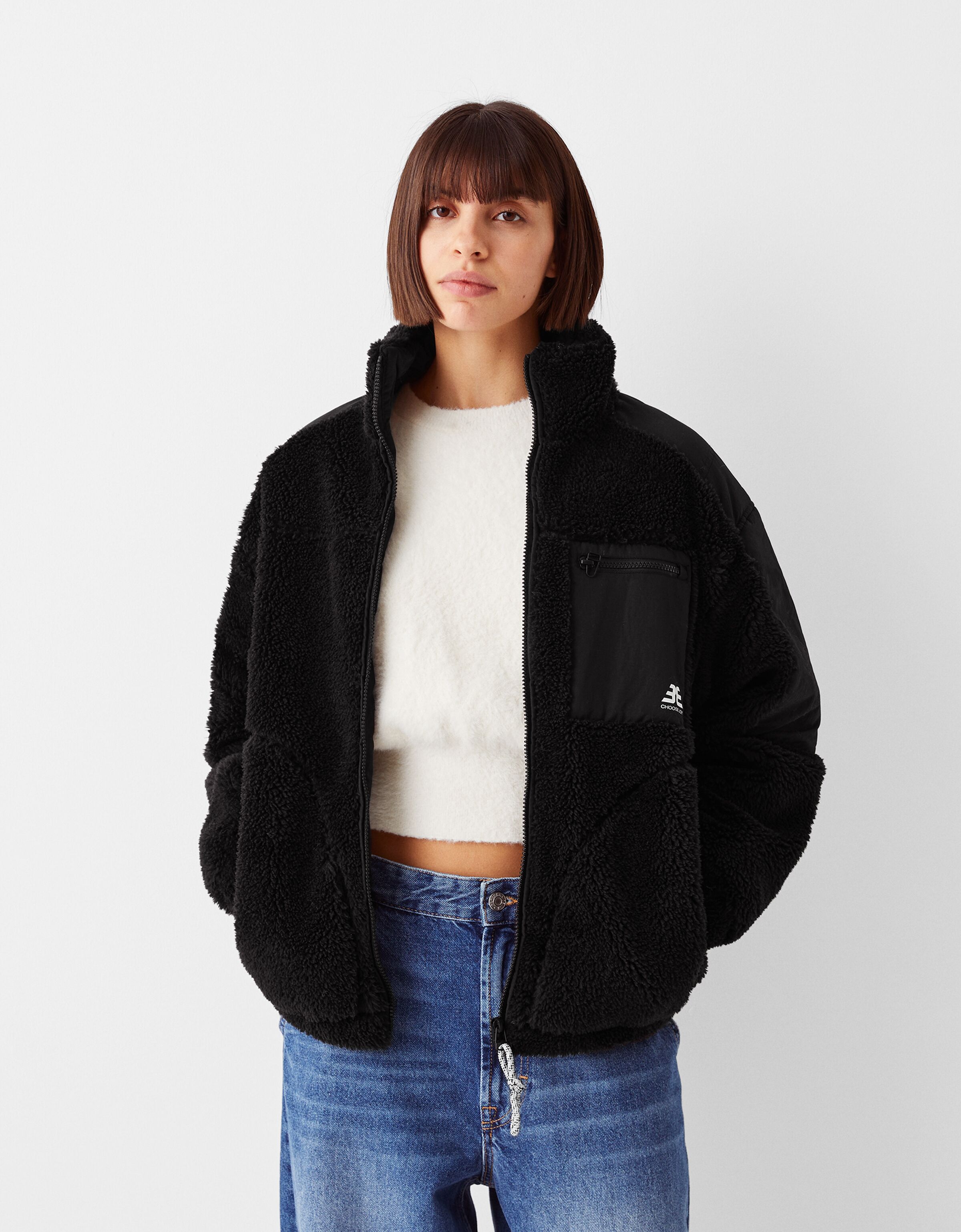 Bershka sherpa outlet jacket