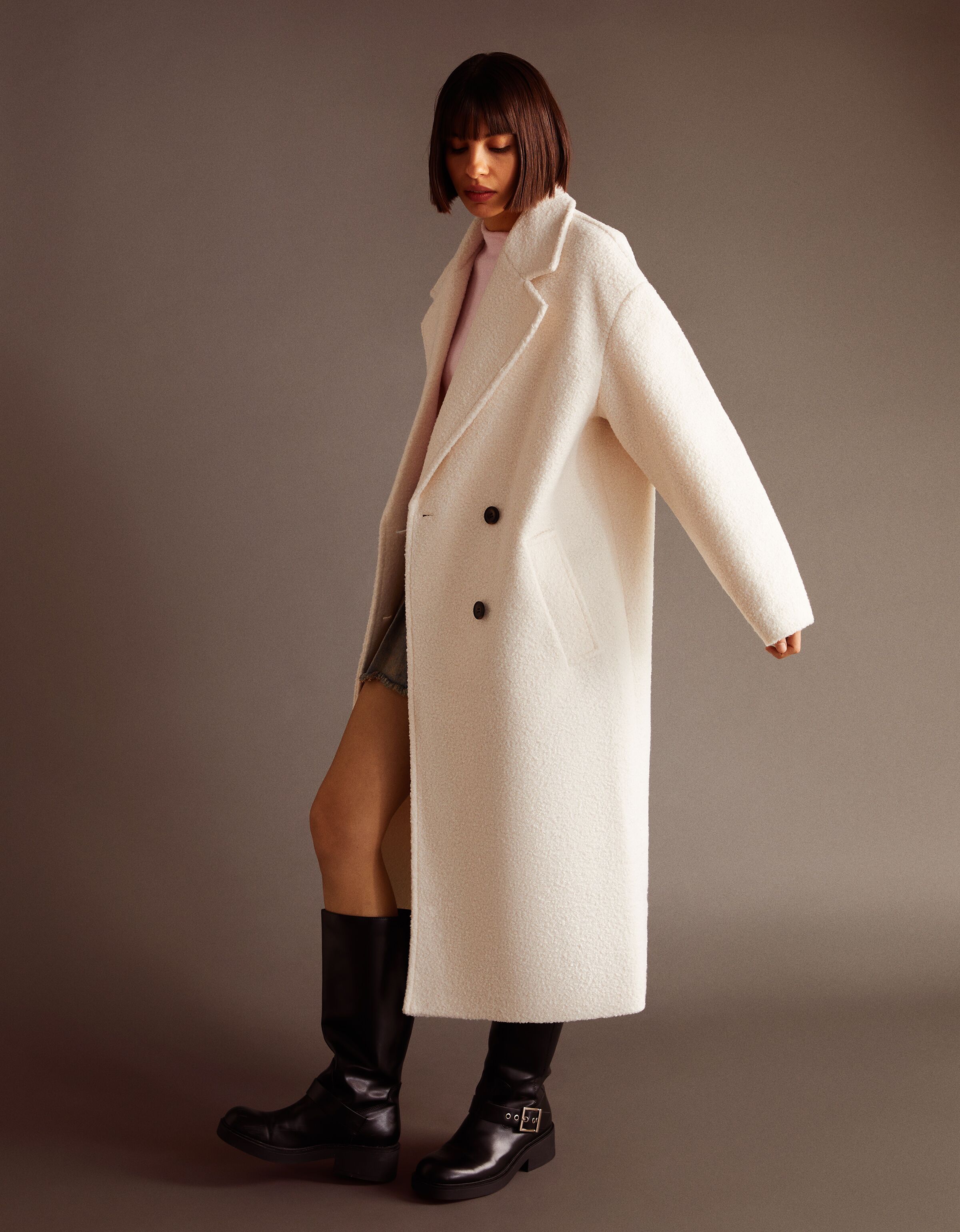 Bershka straight new arrivals long coat