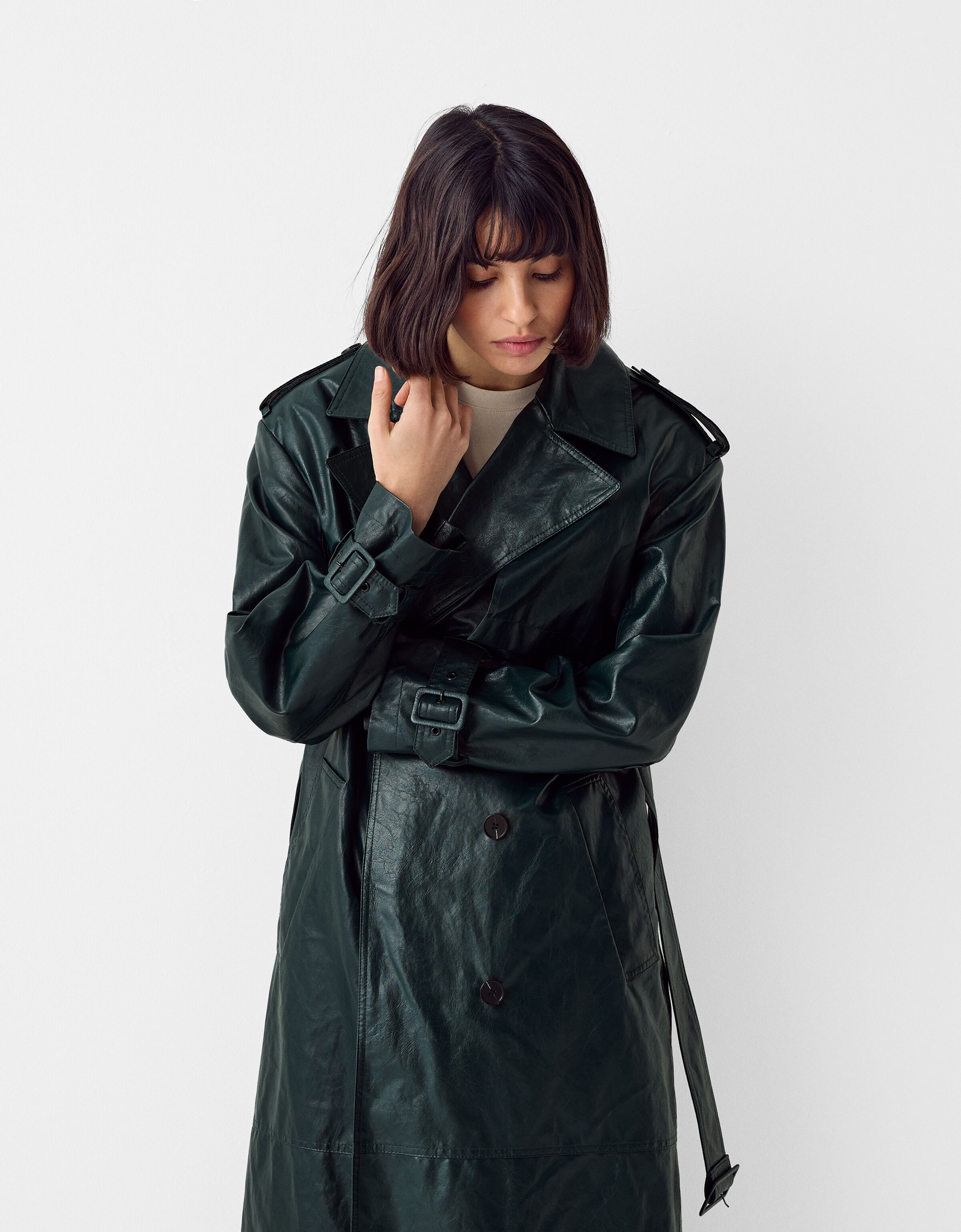 Zara black outlet raincoat