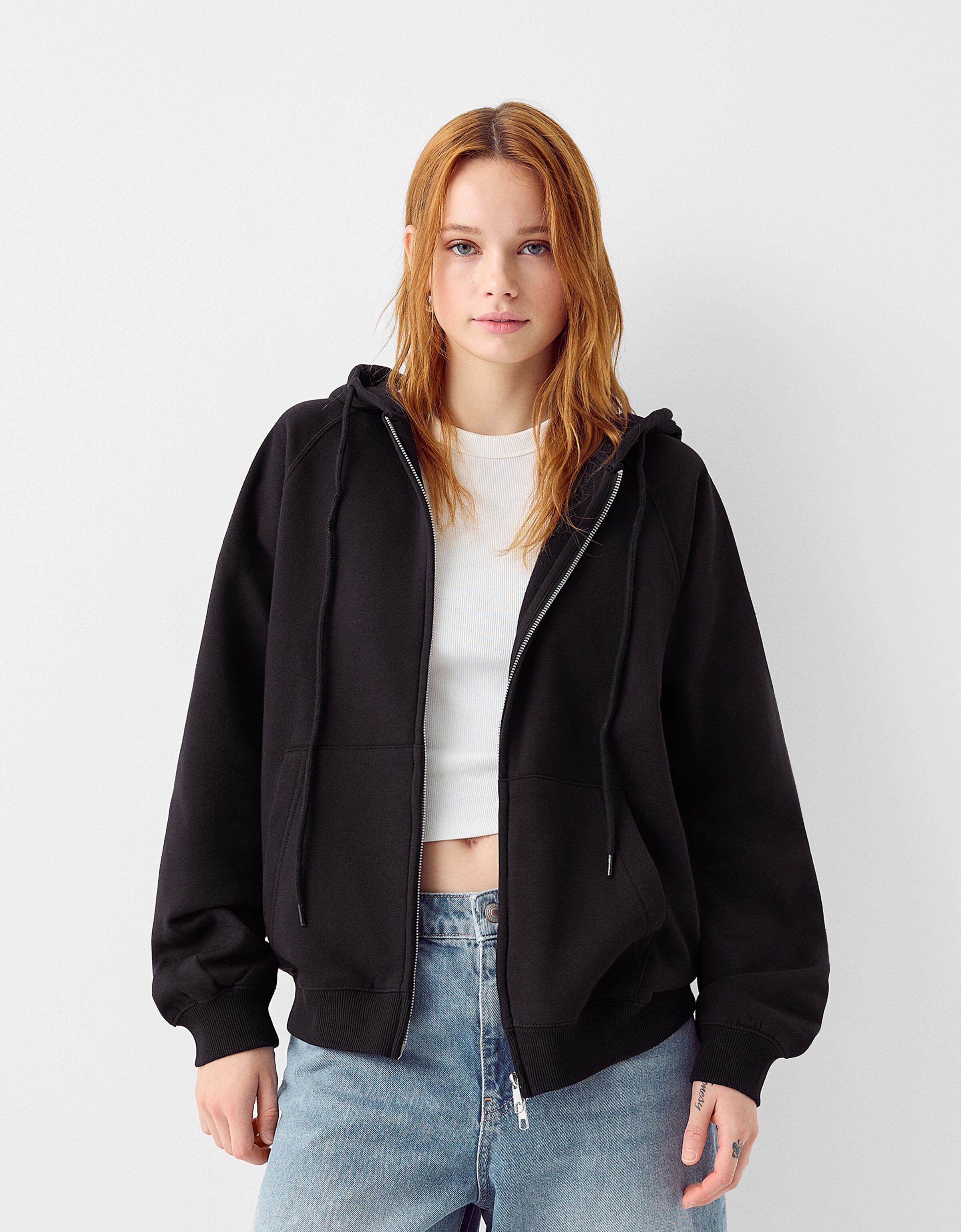 Zip up hoodie COMBO WINS Women Bershka