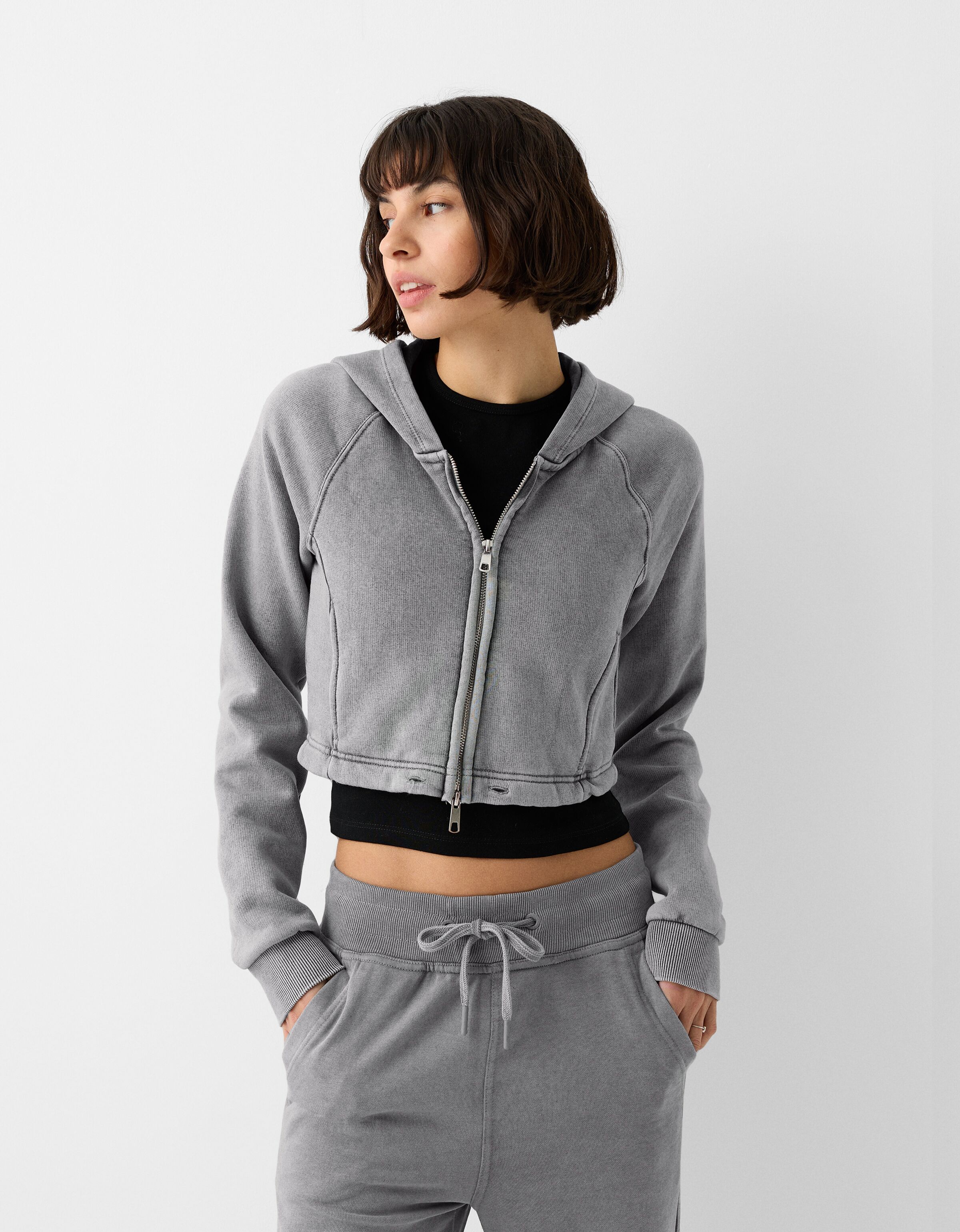 Zip-up hoodie - SS24 CUTE UTOPIA - Women | Bershka