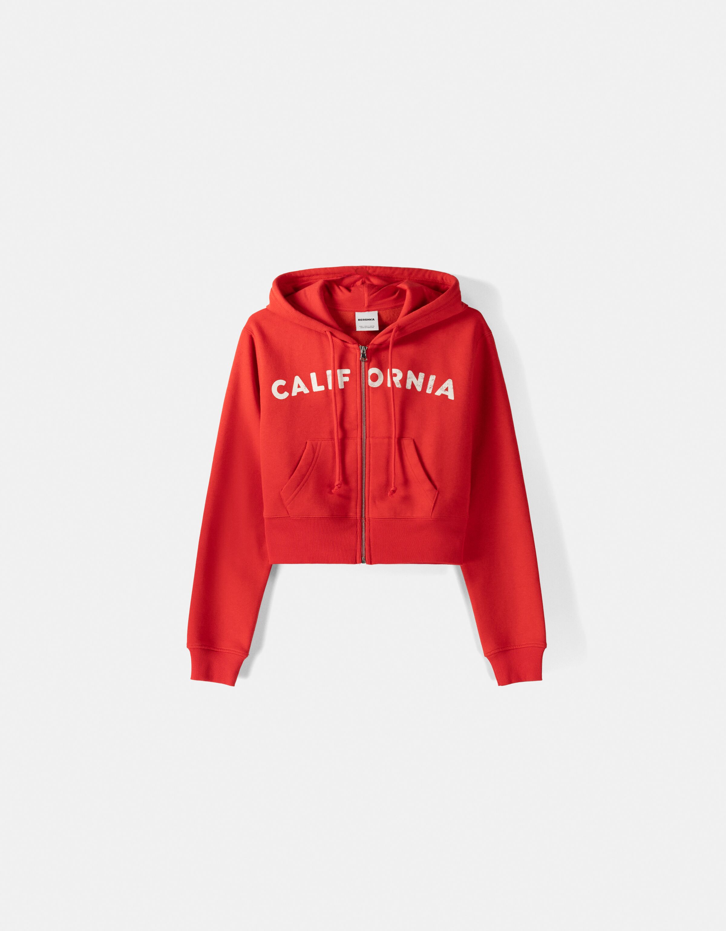 Sudadera cheap roja bershka